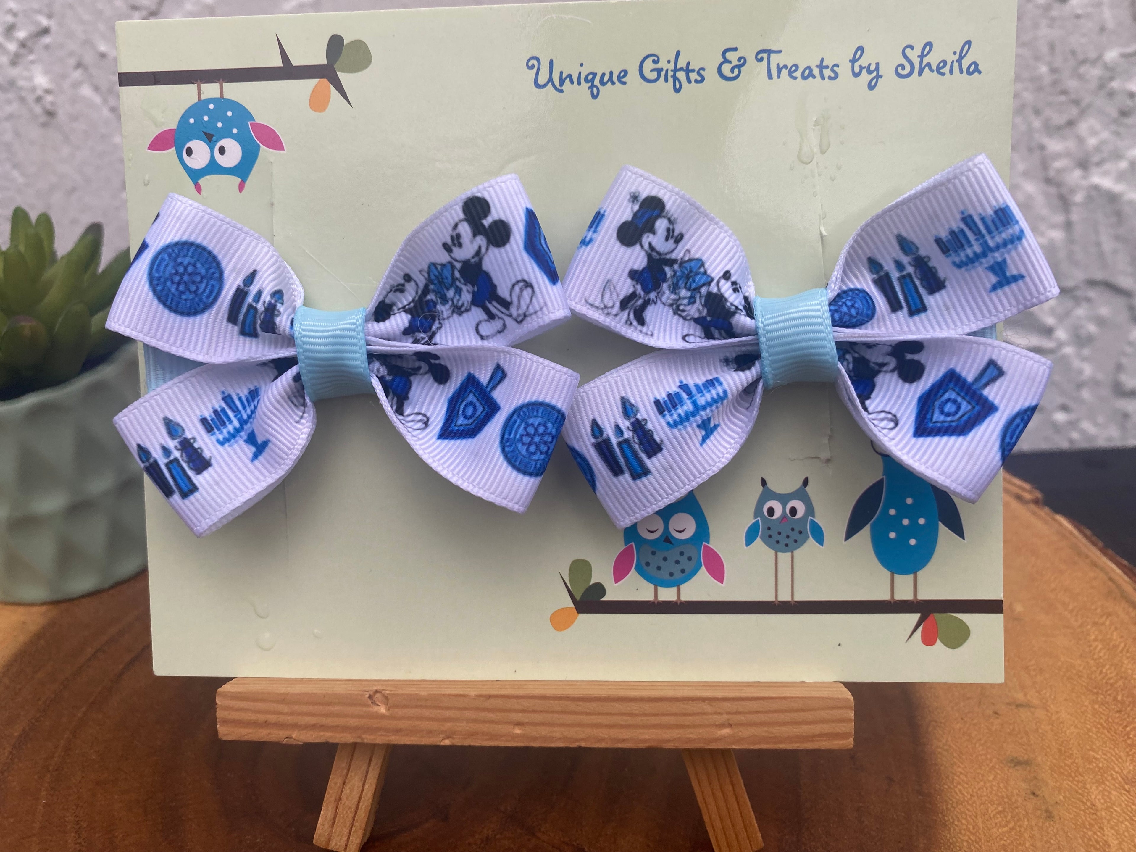 Disney Hanukkah Hairbows; Chanukah Hairbows
