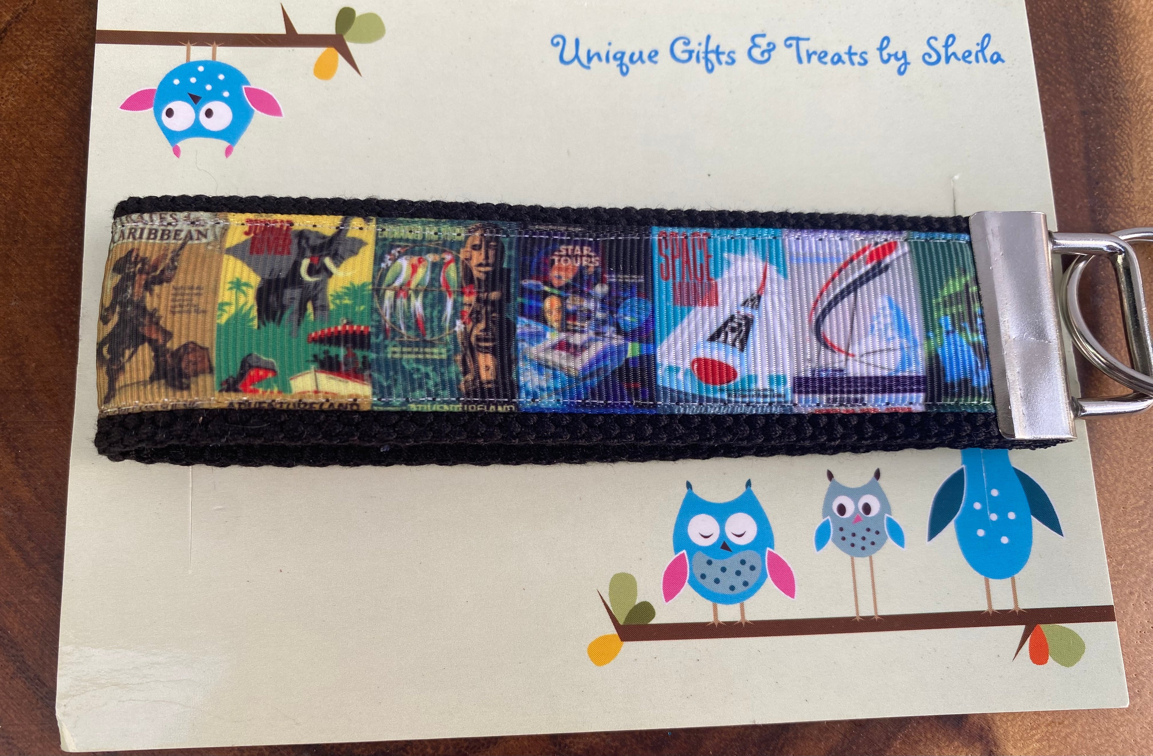 Disney Ride Posters Keychain; Keyfob