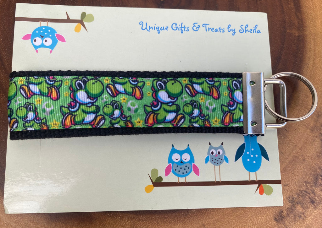 Video Game Dinosaur Keychain; Keyfob
