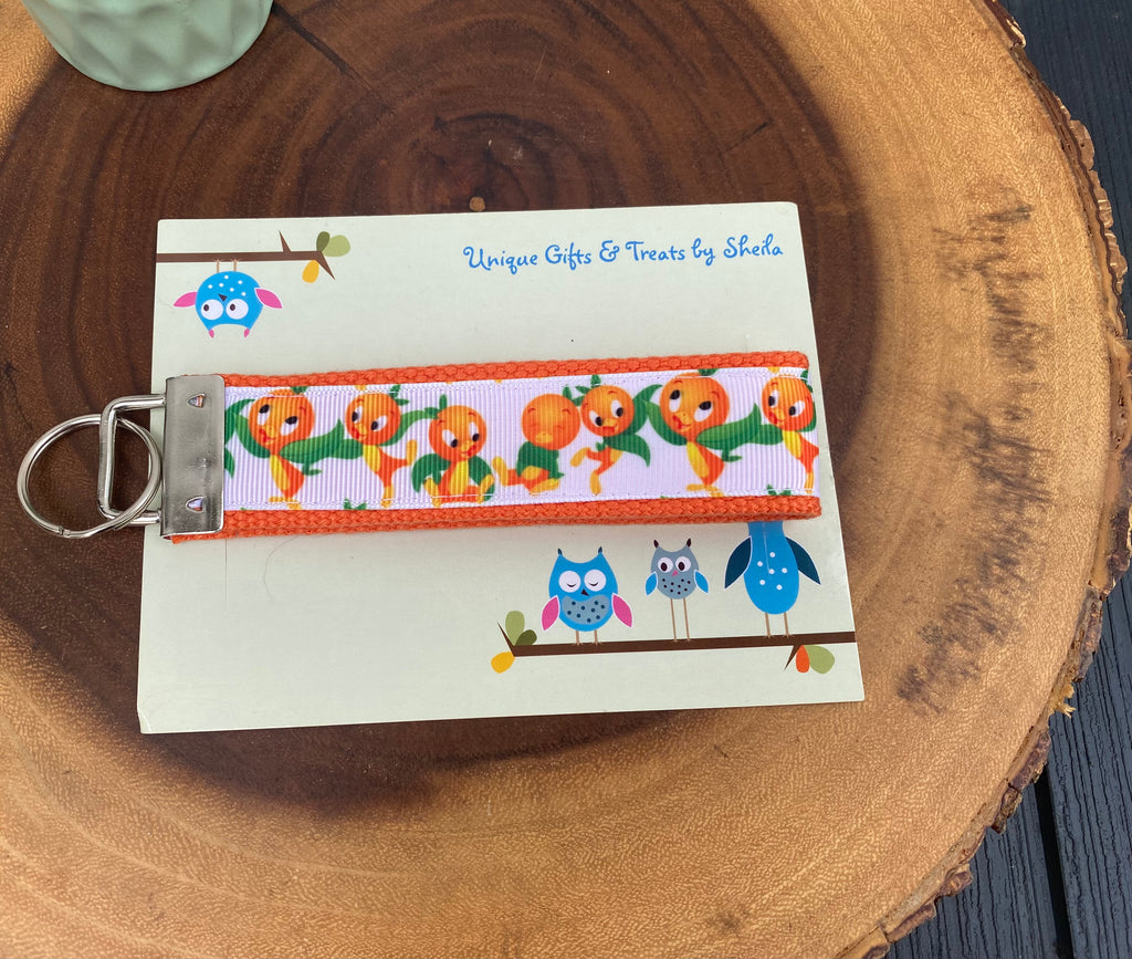 Orange Bird Keychain; Keyfob