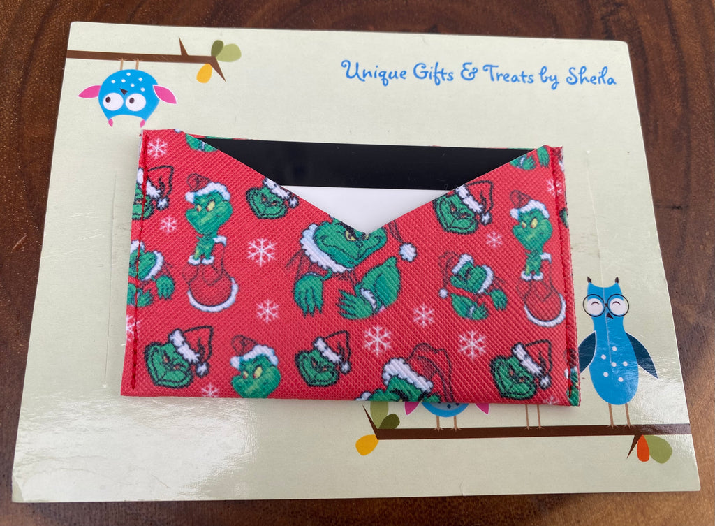Green Christmas Monster Gift Card Holder