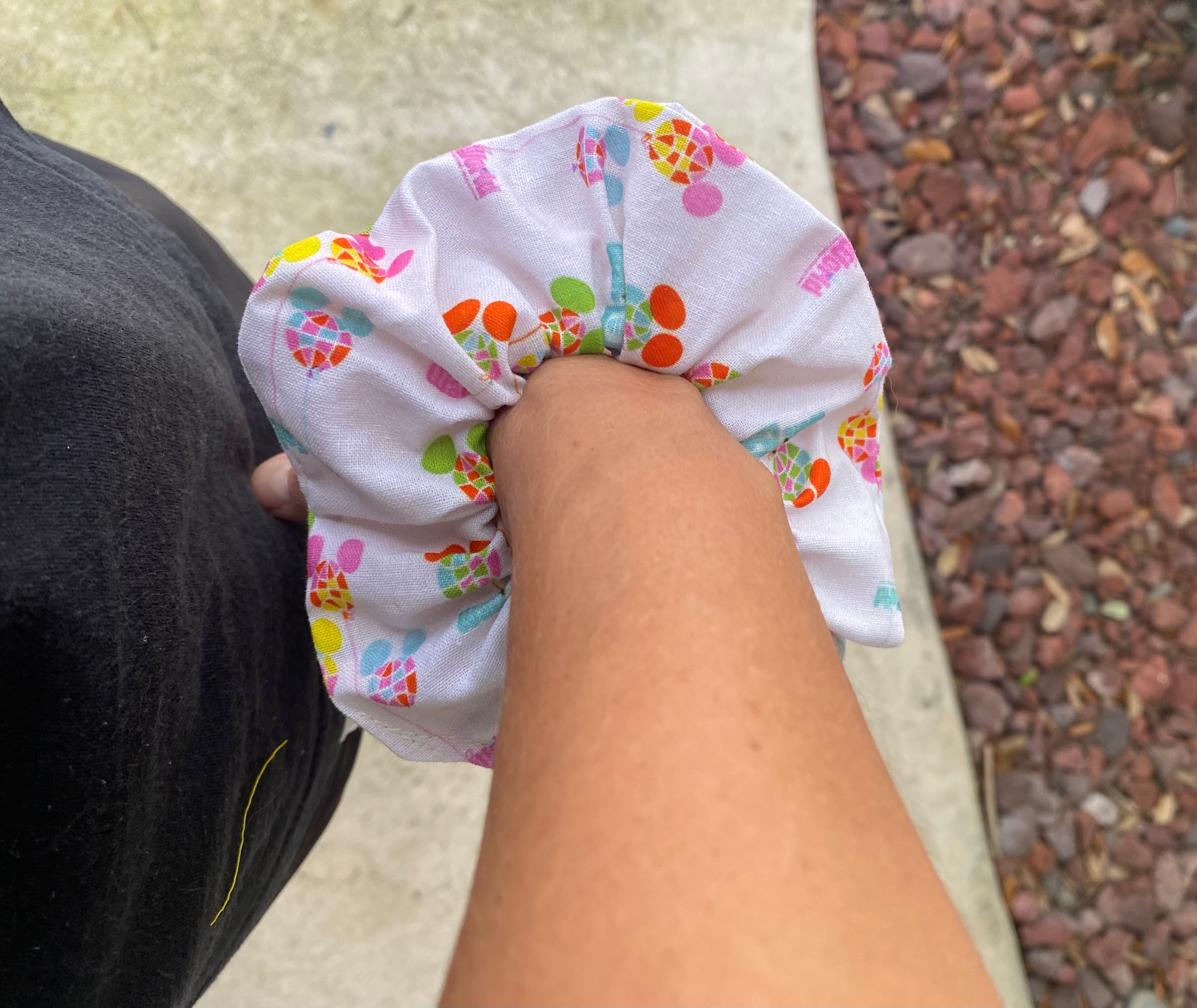 Disney Vintage Inspired Shopping Bag Scrunchie