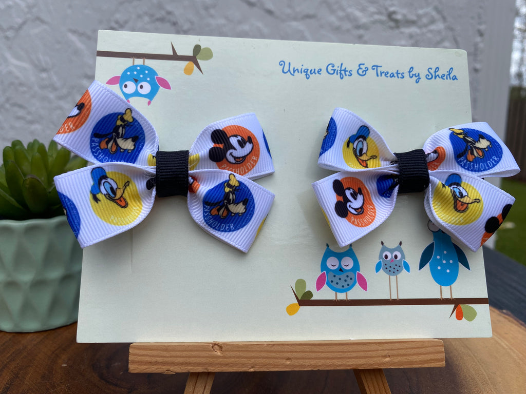 Disney Passholder Magnets (Mickey,Goofy, Pluto) Hairbows