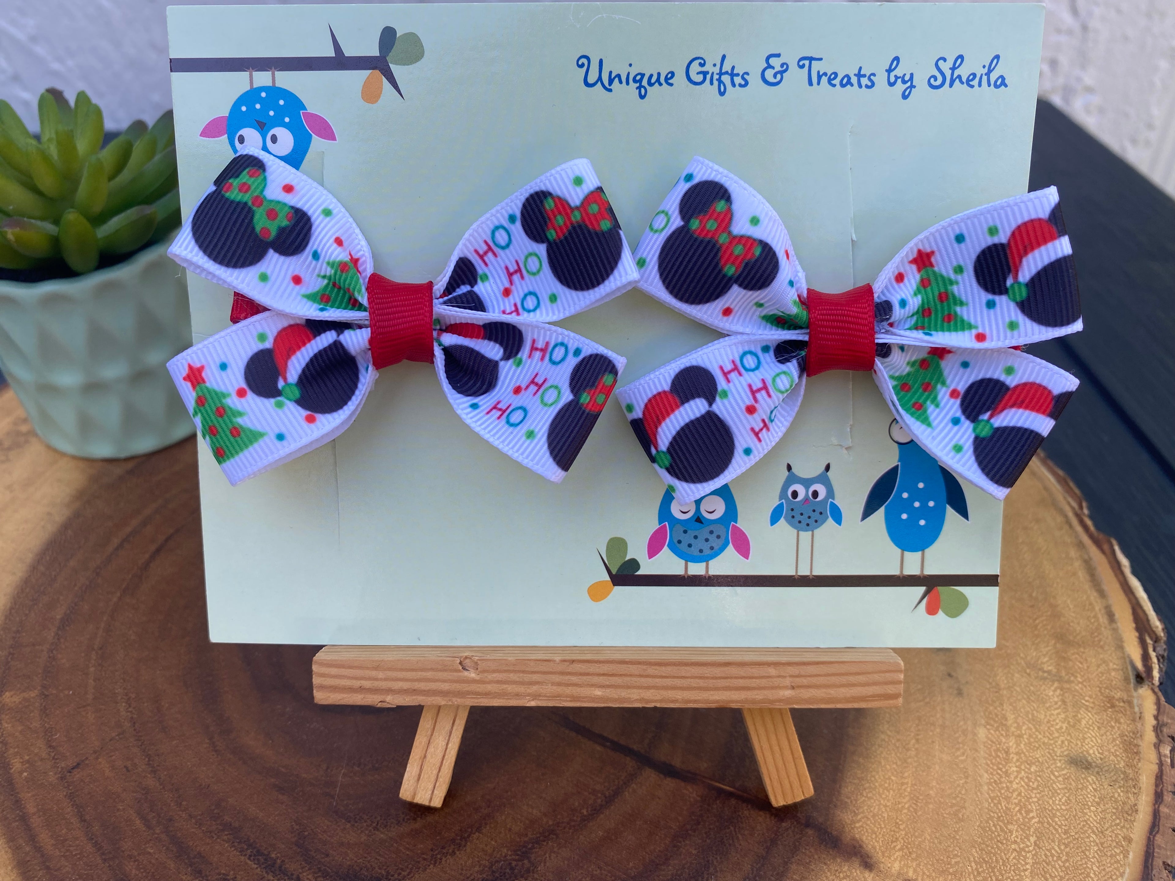 Mickey and Minnie Christmas Hairbows