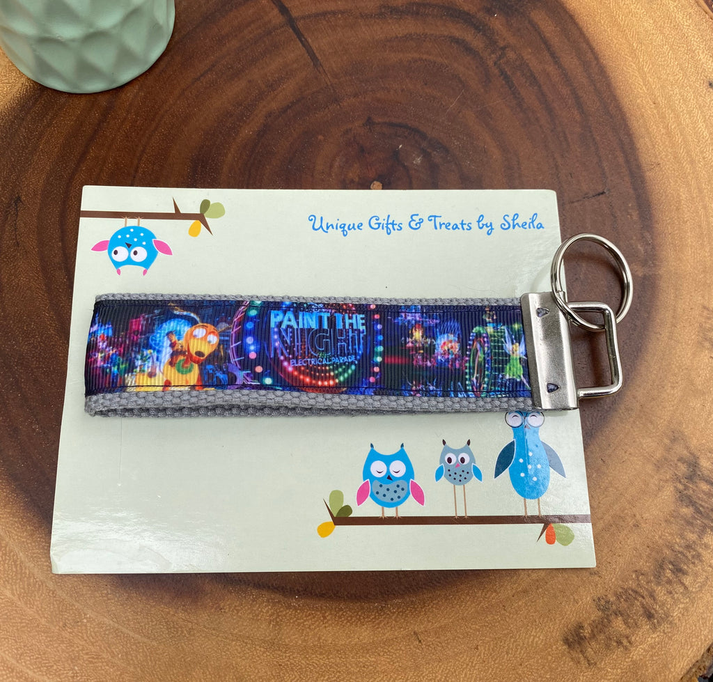 Disney Paint The Night Electrical Parade Keychain; Keyfob