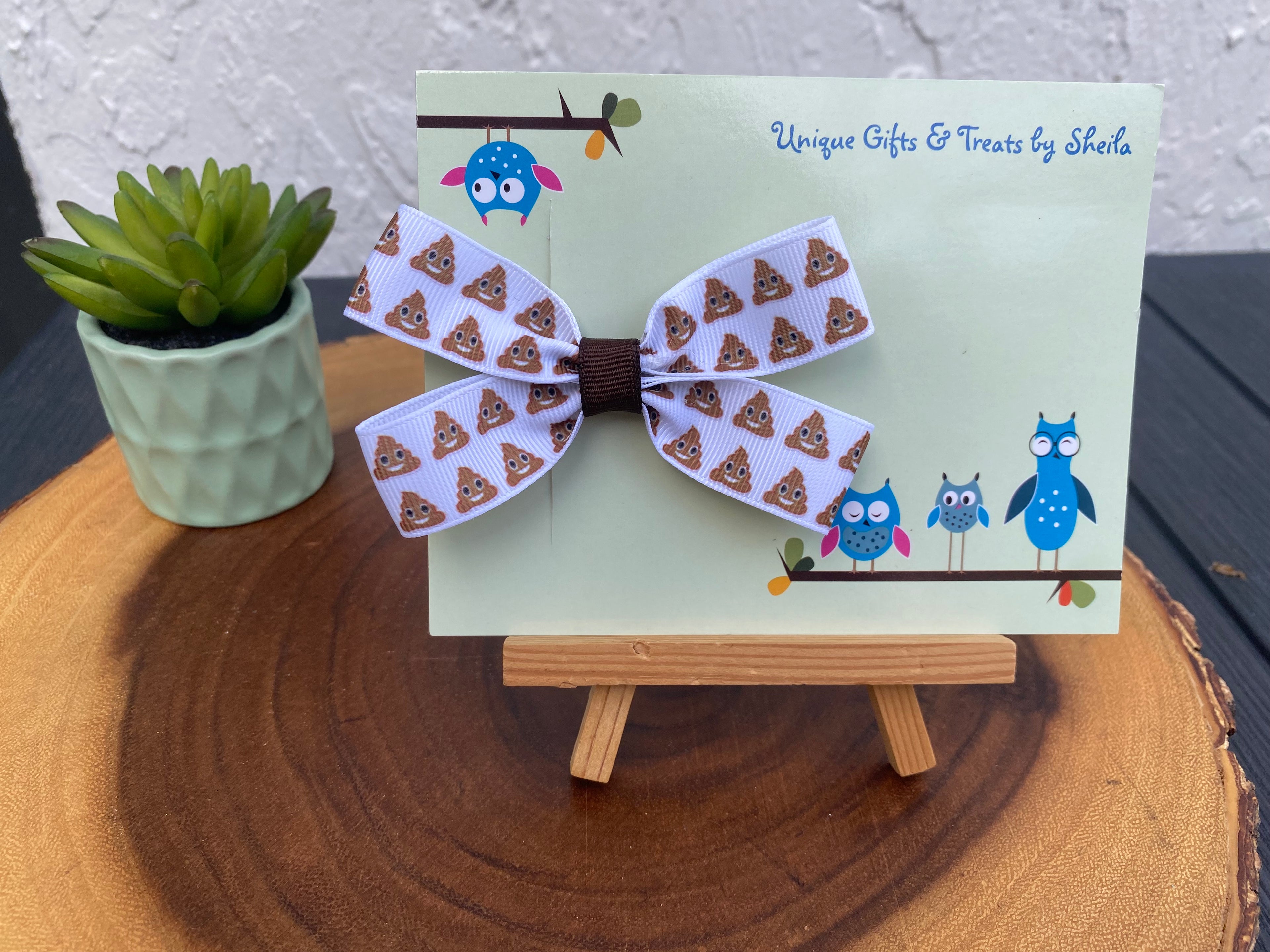 Poop Emoji Hairbow