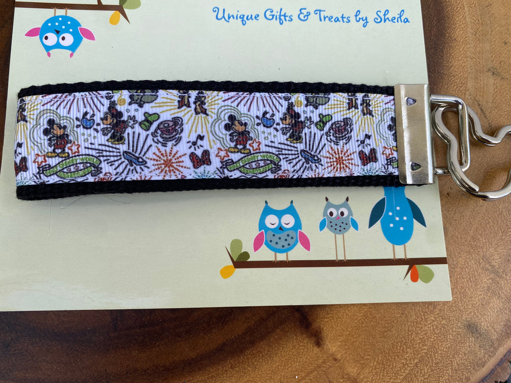 Disney Dooney Sketch Print Keychain; Keyfob