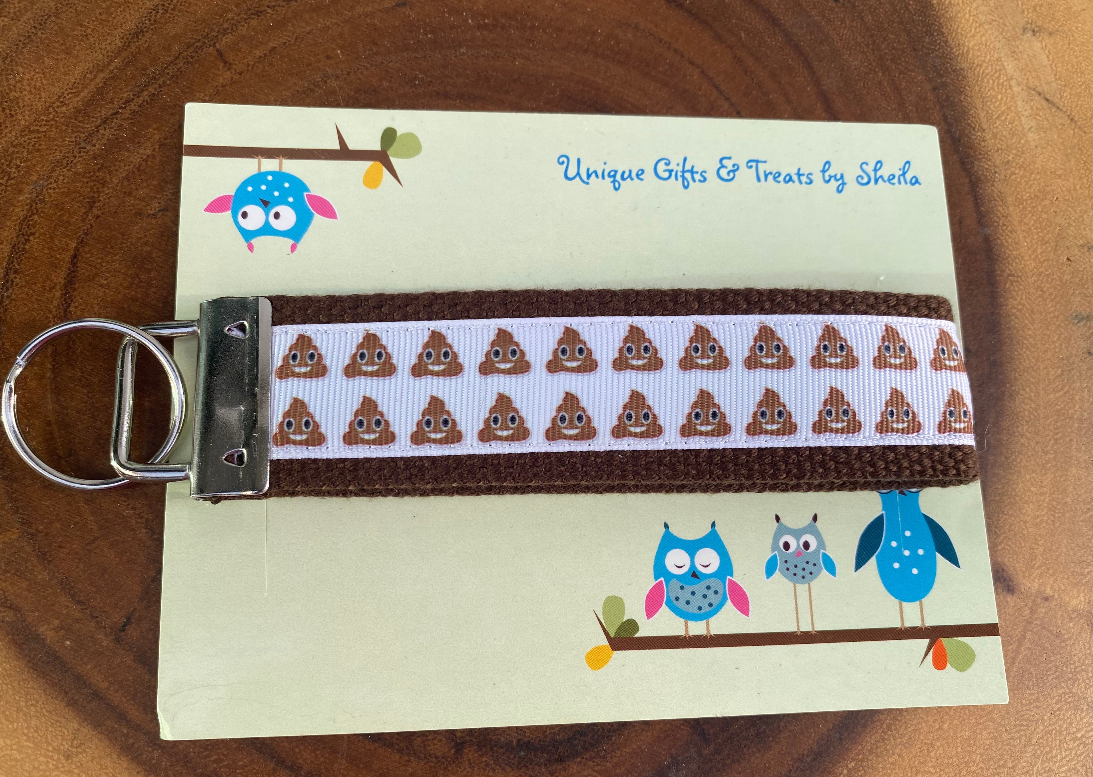 Poop Emoji Keychain; Keyfob