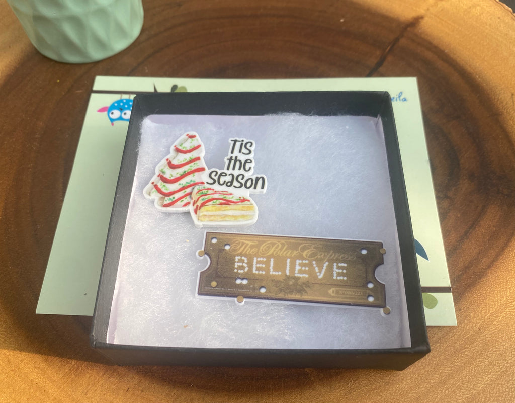Christmas Magnets; Tis The Season; Believe Magnets
