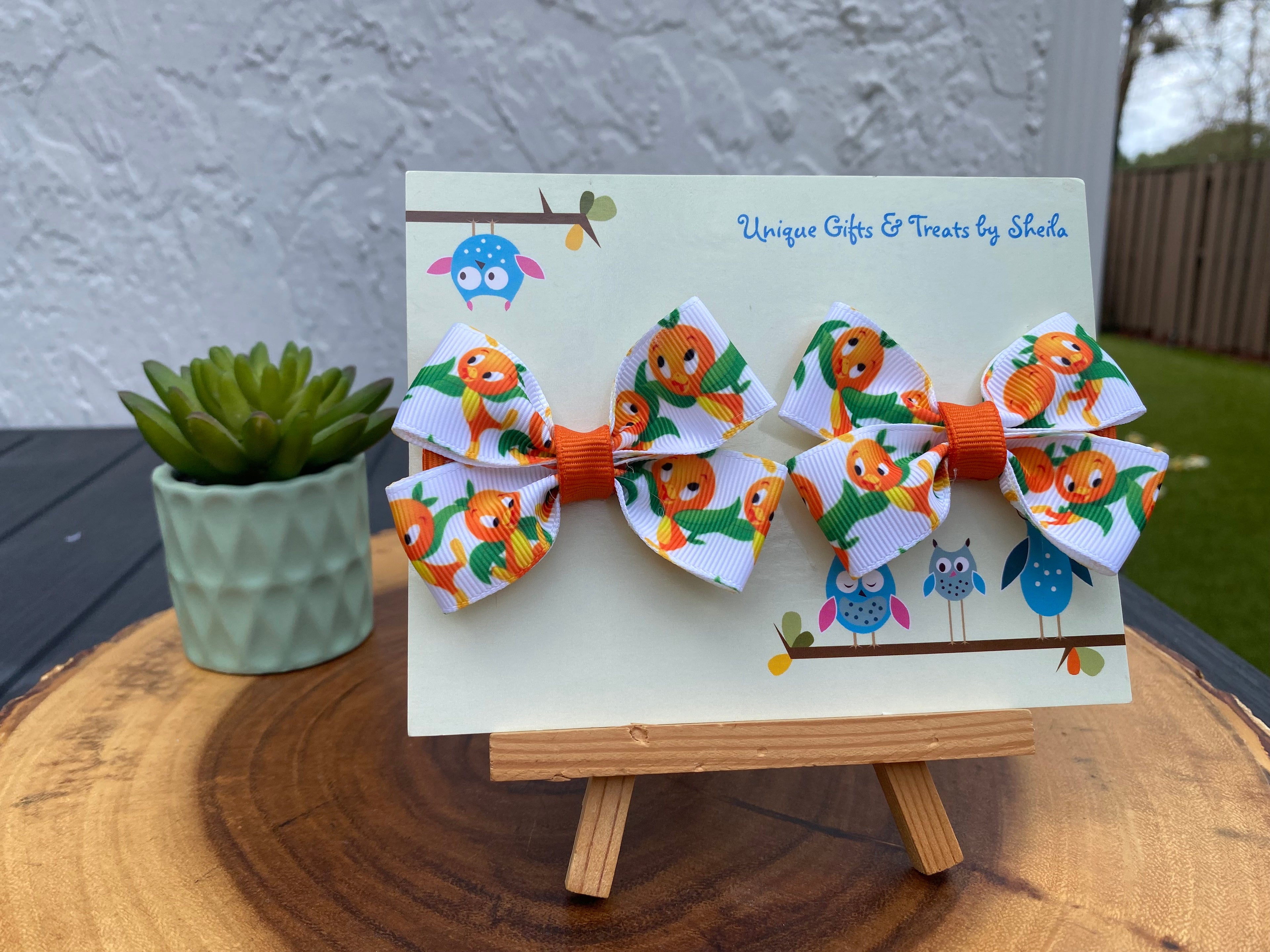 Orange Bird Hairbows