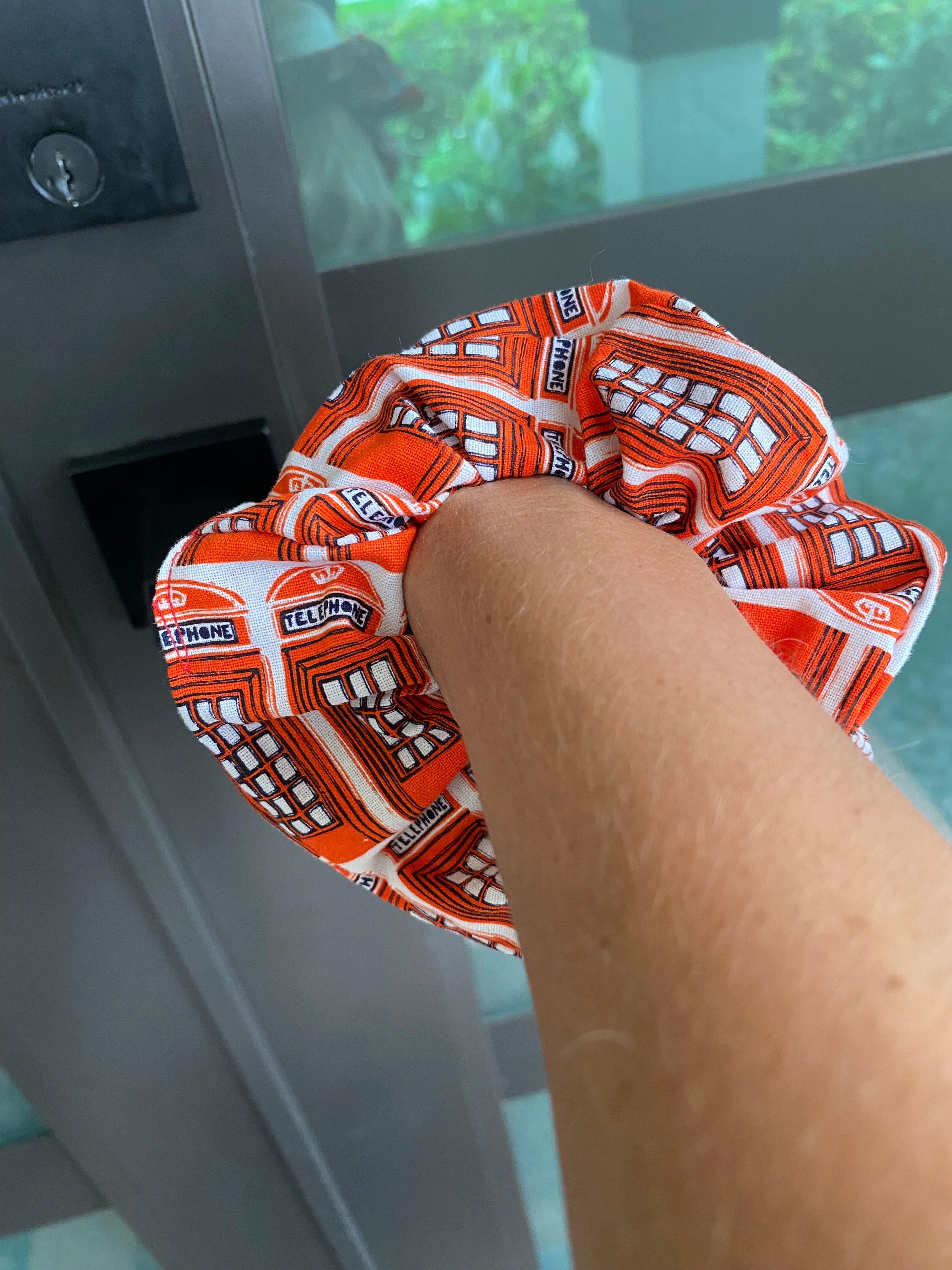 British Telephone Box Scrunchie