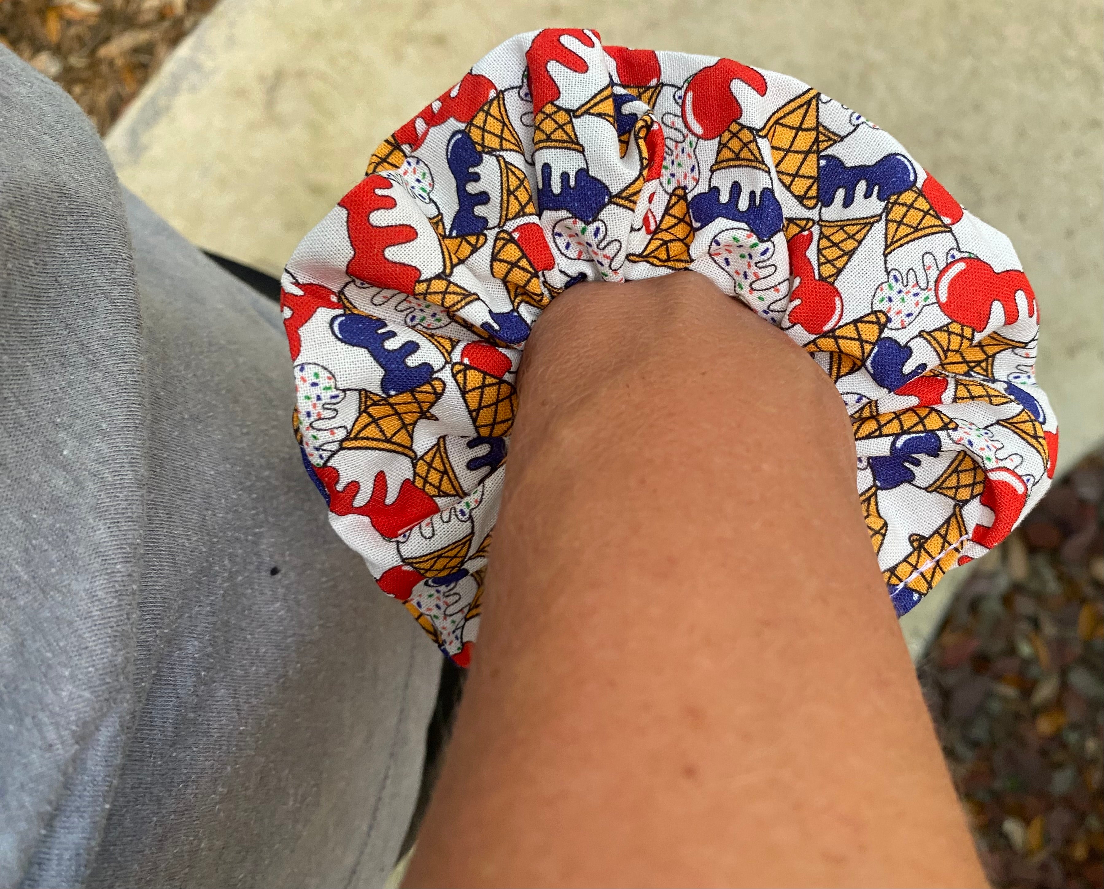 4th of July; Patriotic Mickey Ice Cream Cones Scrunchie