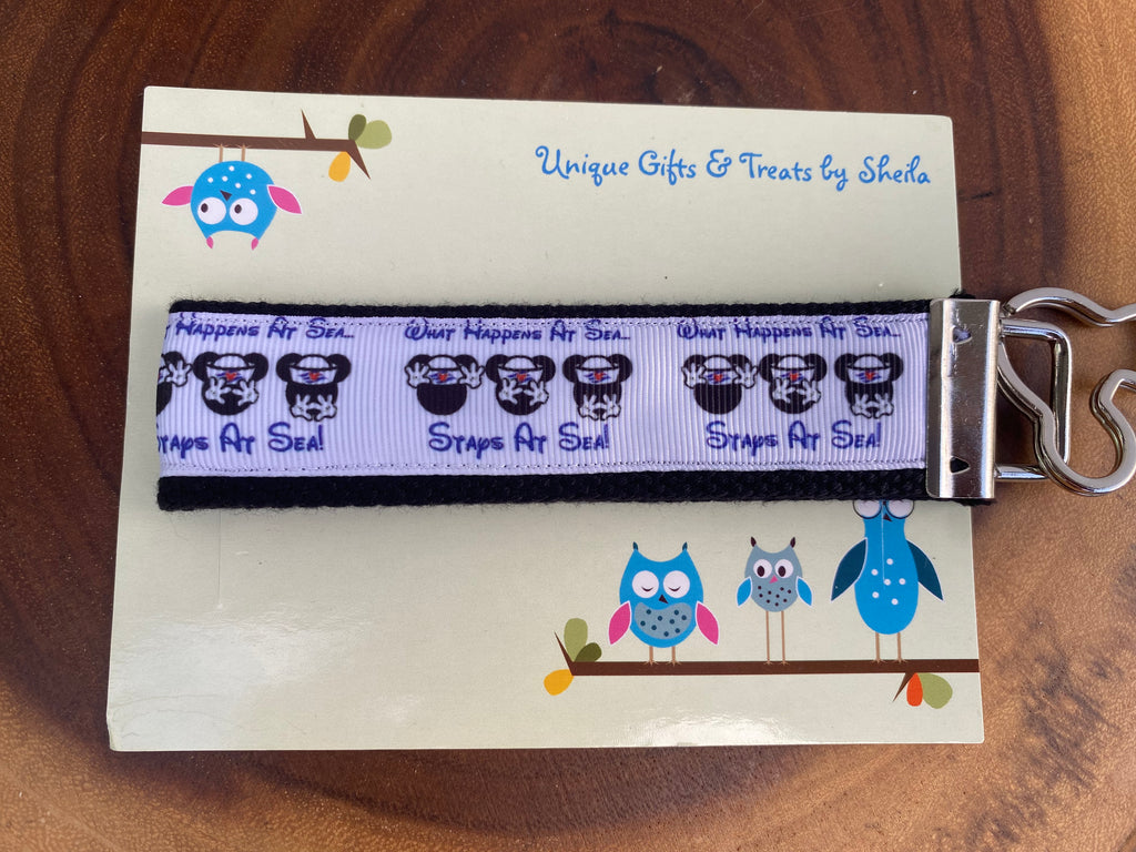 Disney Cruise; What Happens at Sea keychain; Keyfob