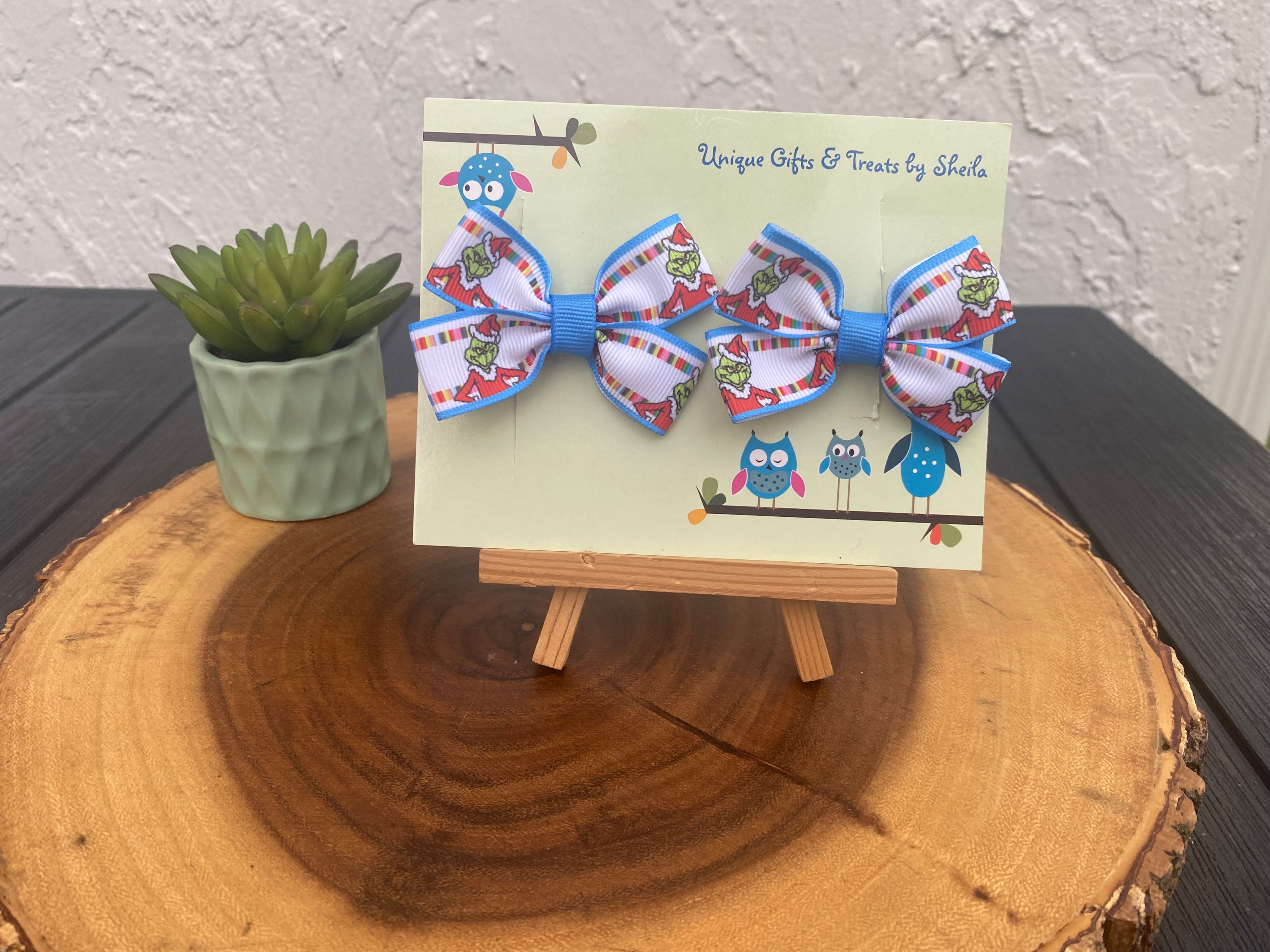Green Christmas Monster Hairbows
