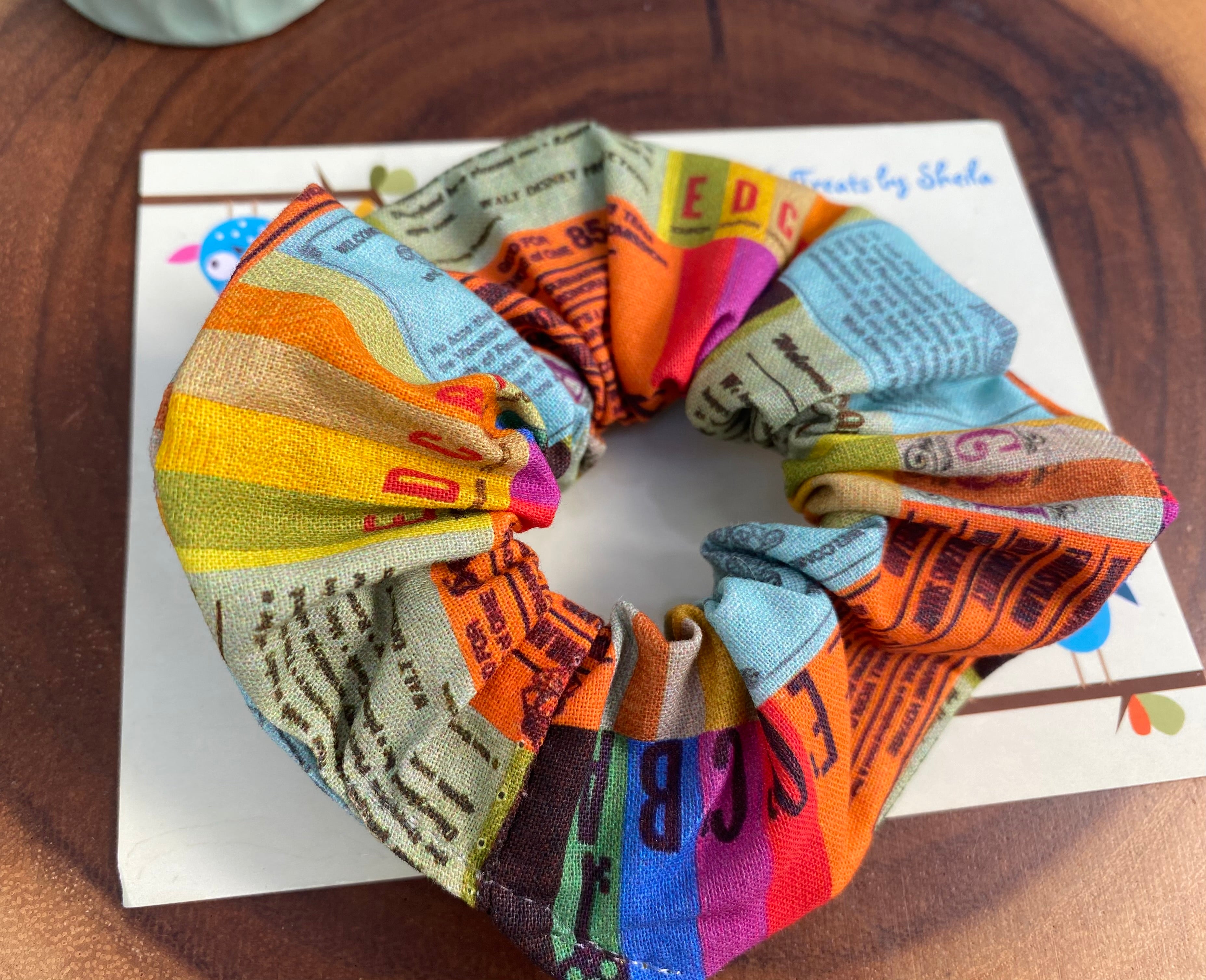 Disneyland Vintage Ticket Scrunchie
