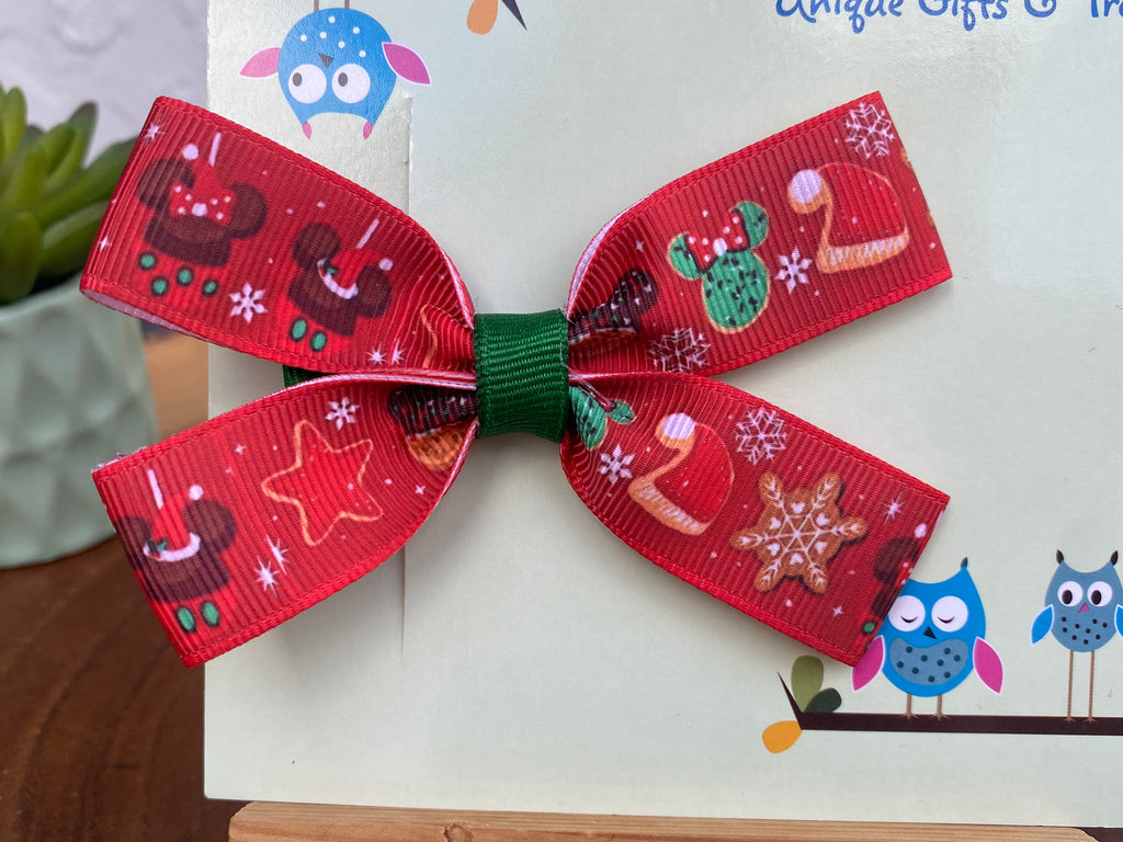 Disney Christmas Snacks Hairbow