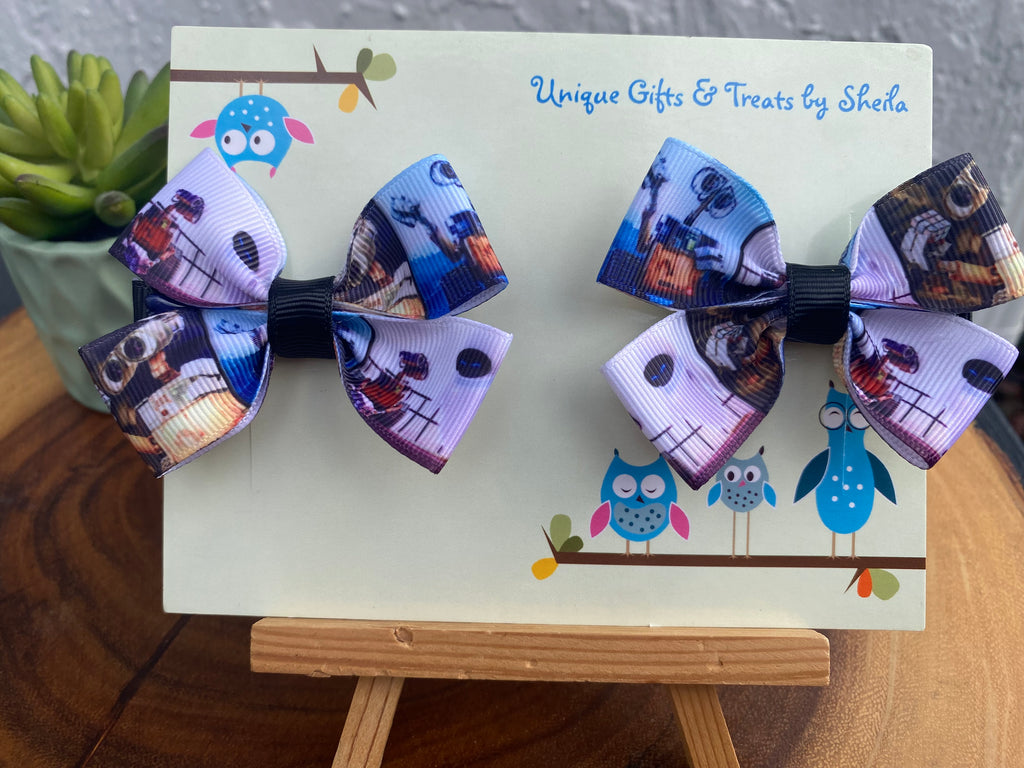 Wall-E and Eve Hairbows