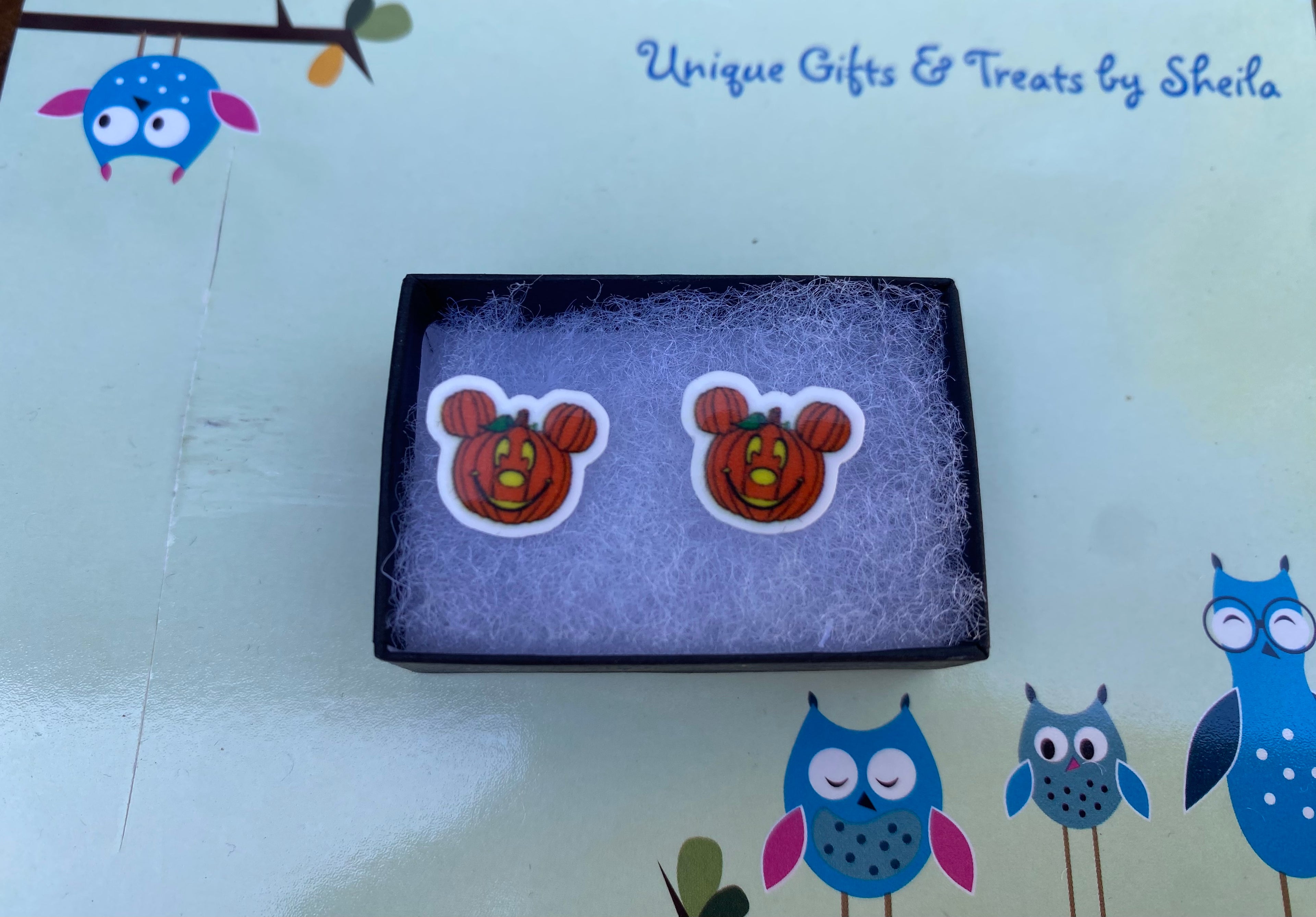 Mickey Jack O’ Lantern; Pumpkin Earrings