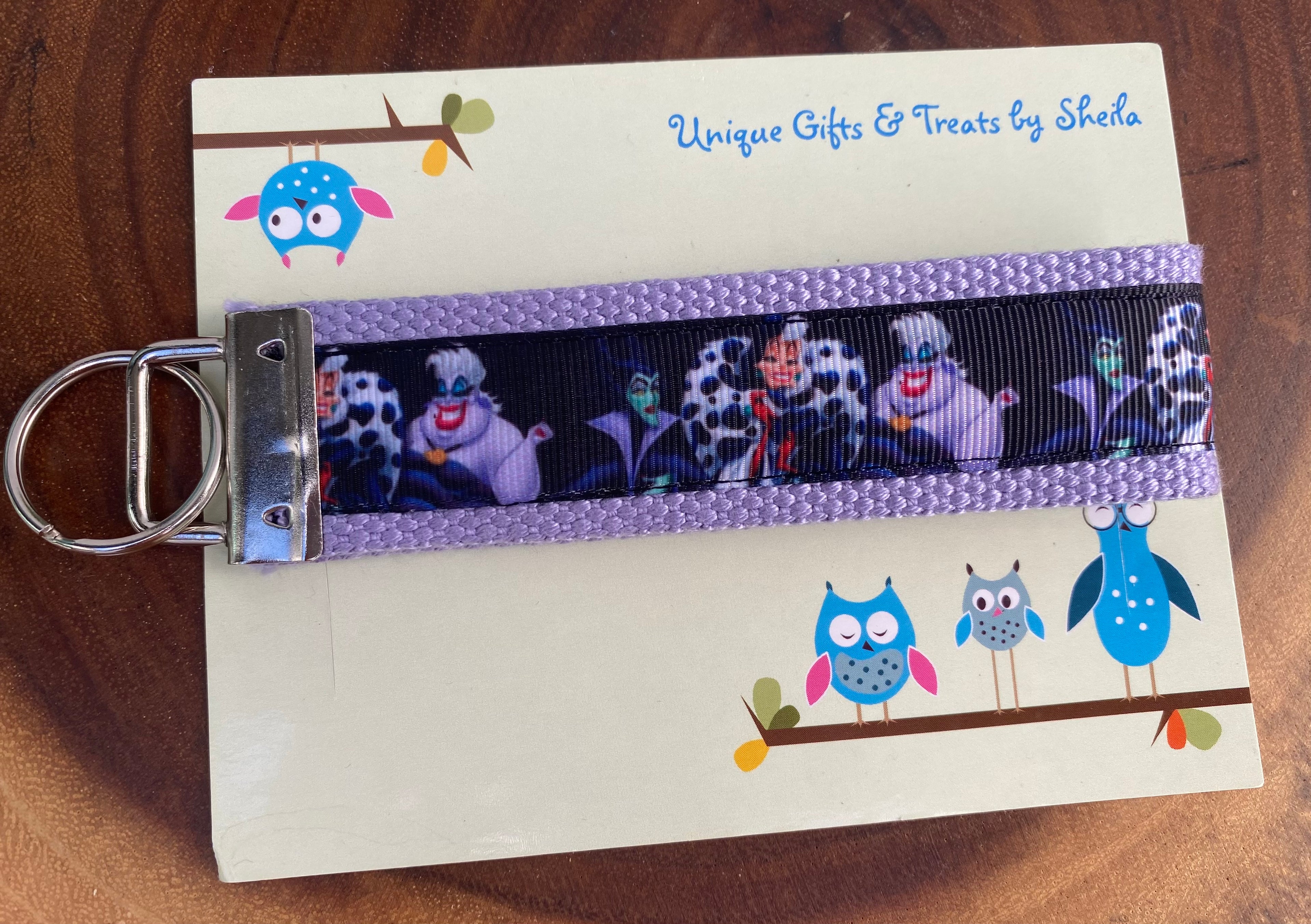 Disney Villains; Malificent;Cruella;Ursula Keychain; Keyfob