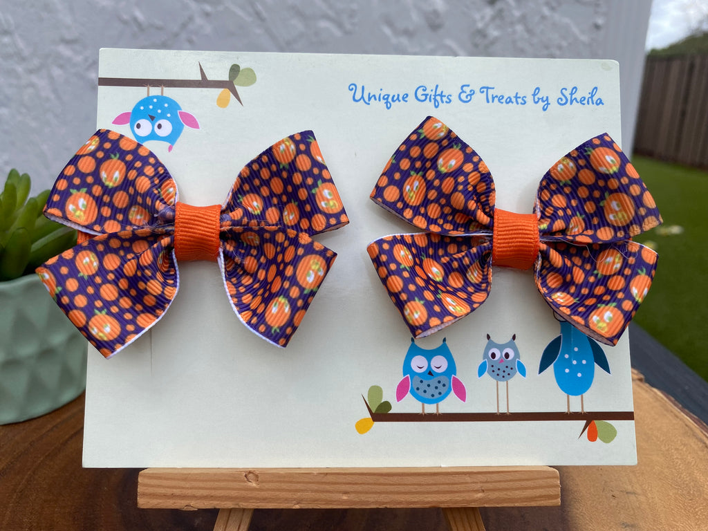 Orange Bird Hairbows