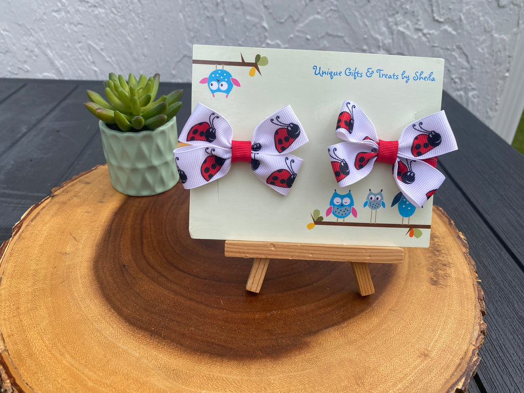 Ladybug Hairbows