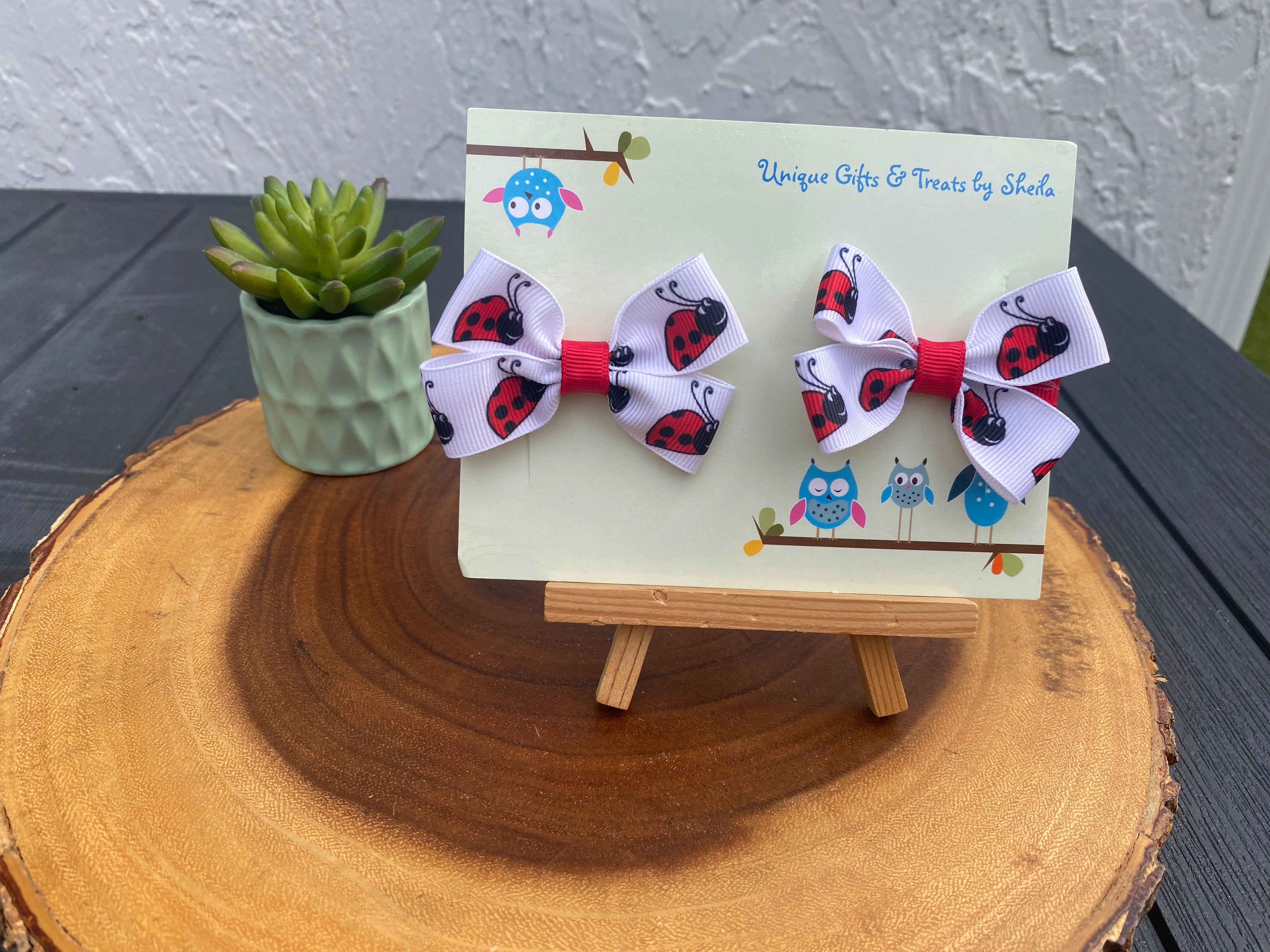 Ladybug Hairbows