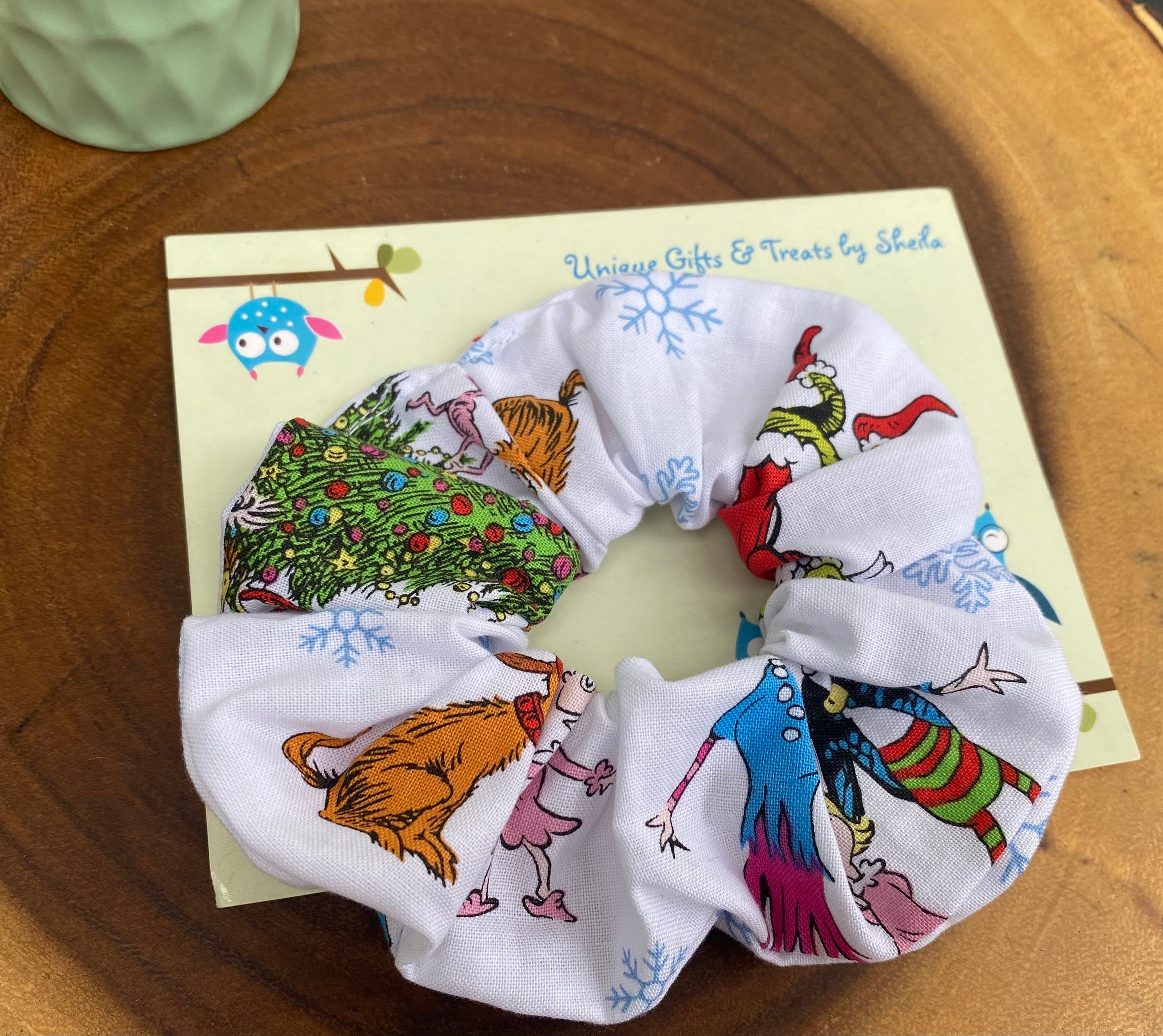 Green Christmas Monster Scrunchie