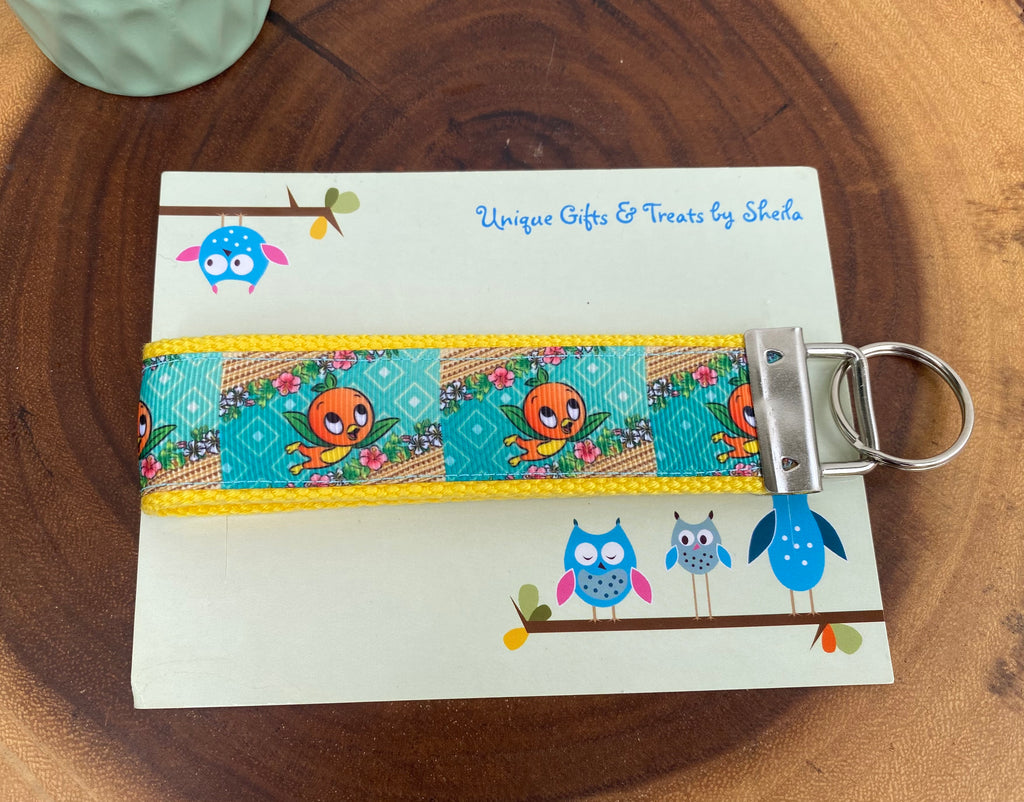 Orange Bird Keychain; Keyfob