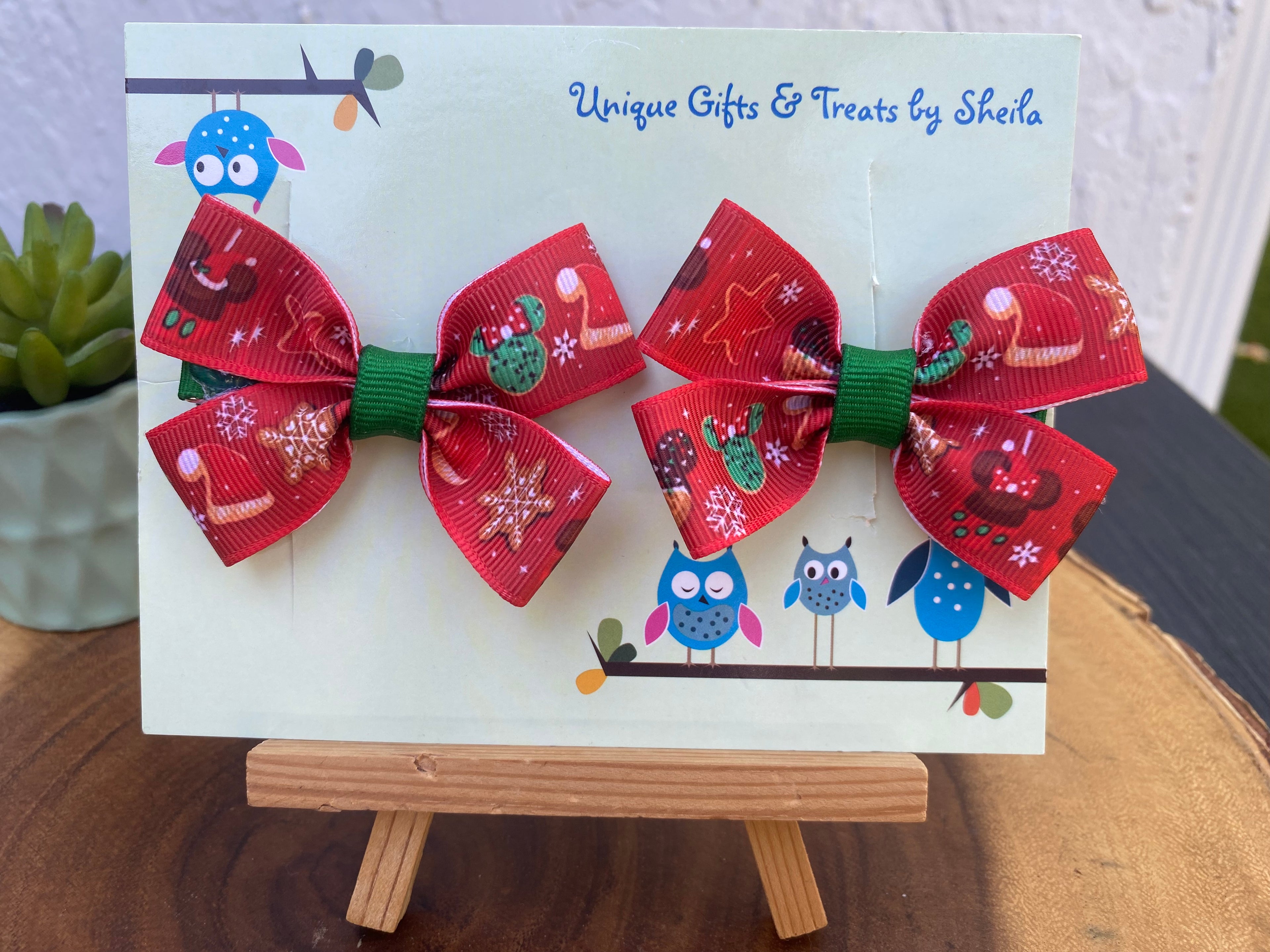 Disney Christmas Snacks Hairbows; Christmas Cookies Hairbows
