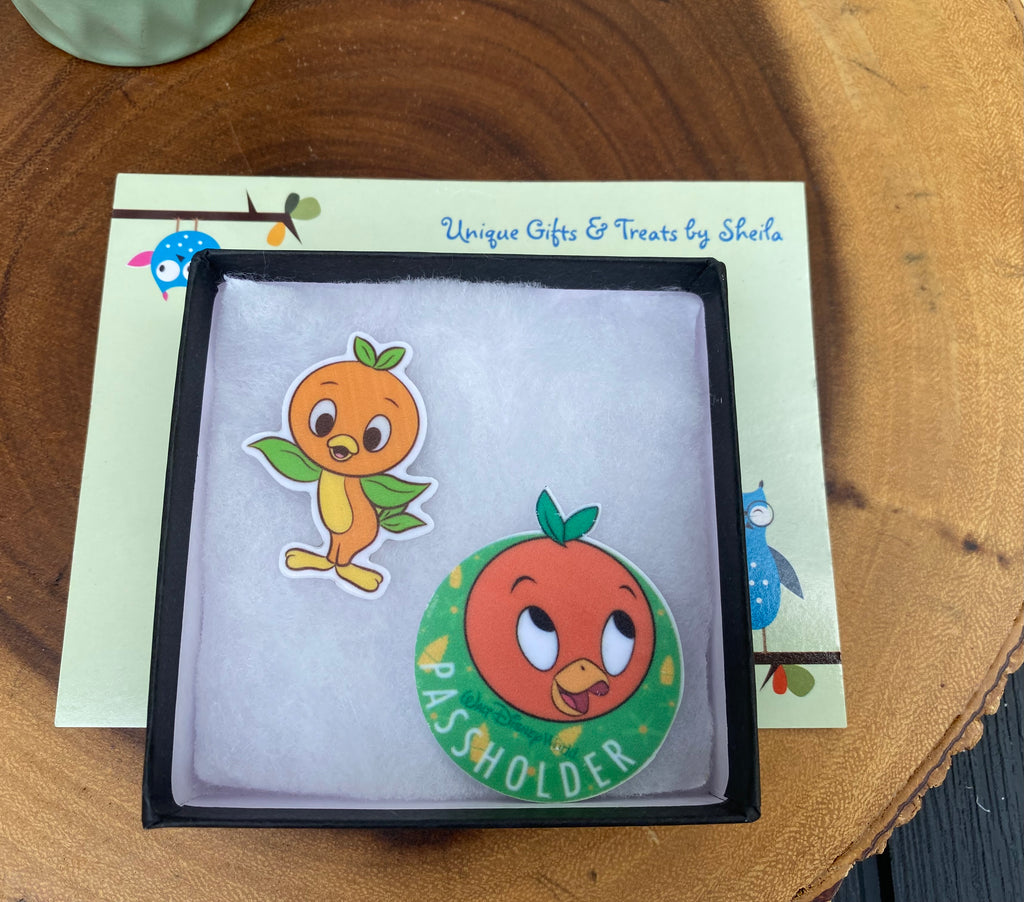 Orange Bird Magnets