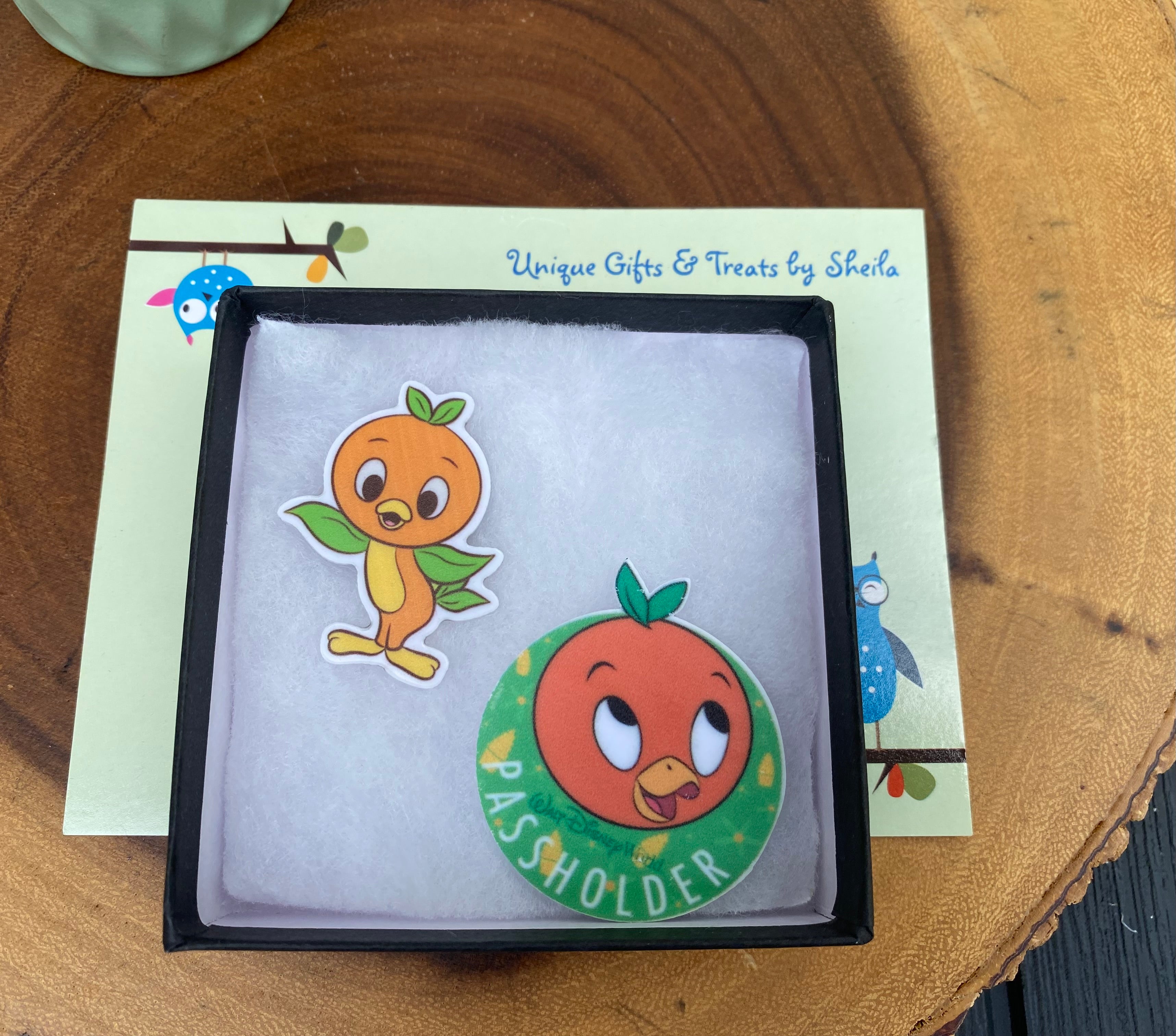 Orange Bird Magnets