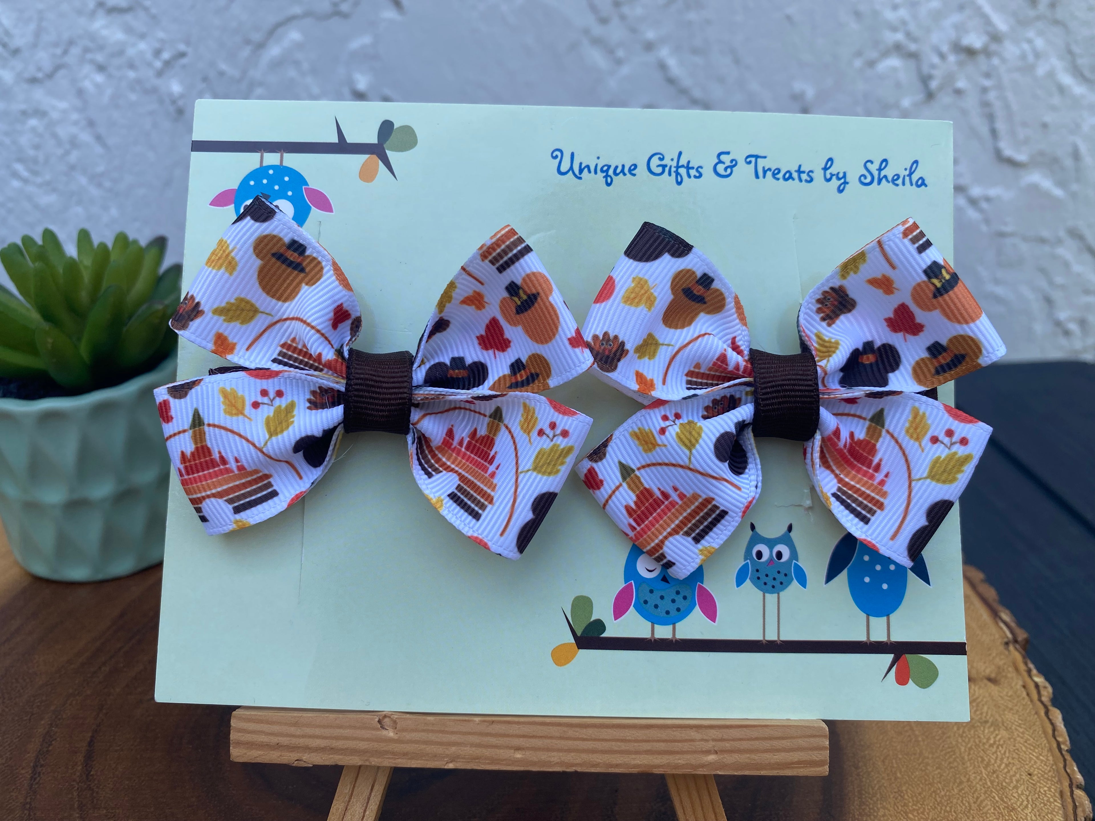 Disney Autumn Hairbows; Fall Hairbows