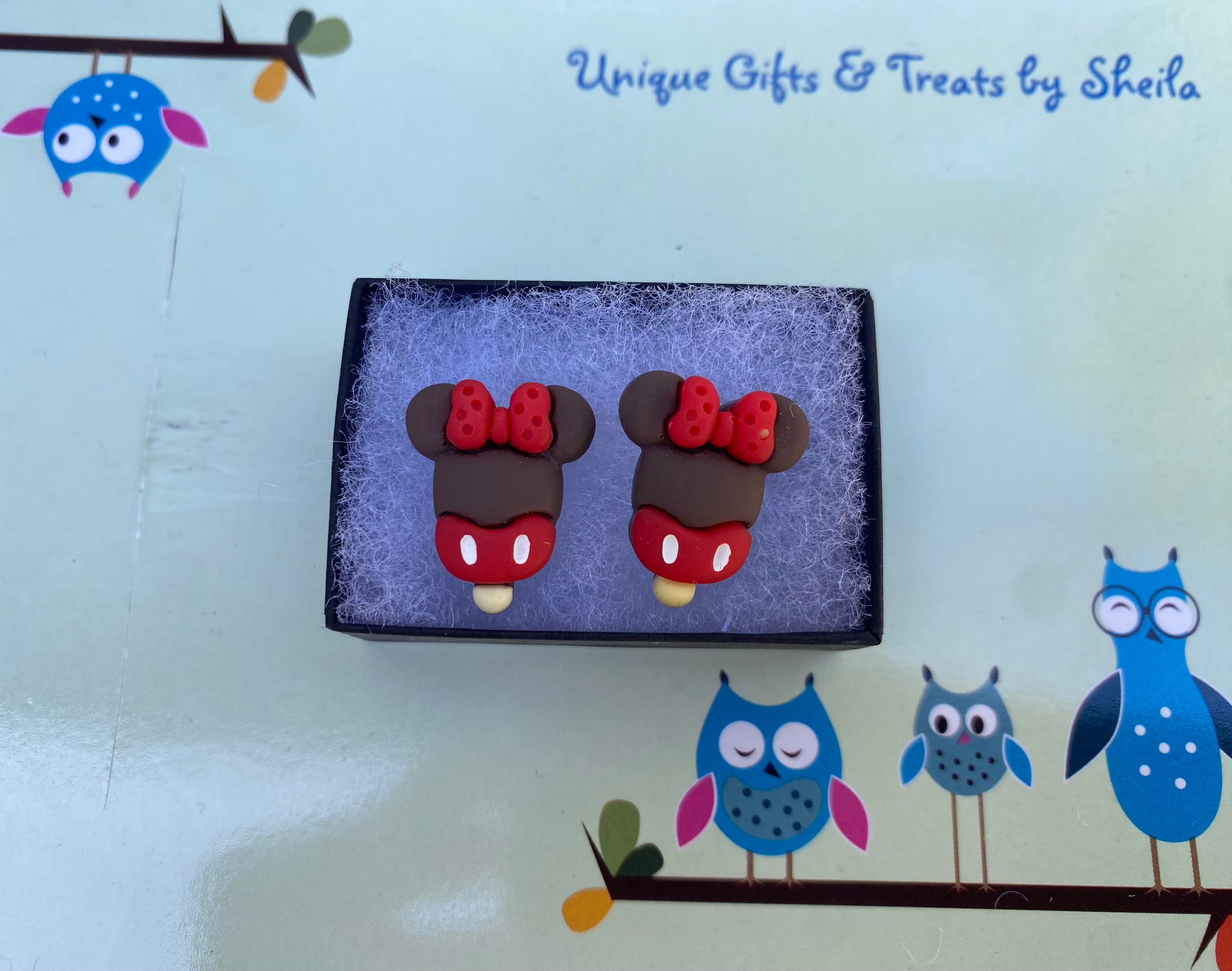 Minnie Mouse Ice Cream Pop Earrings