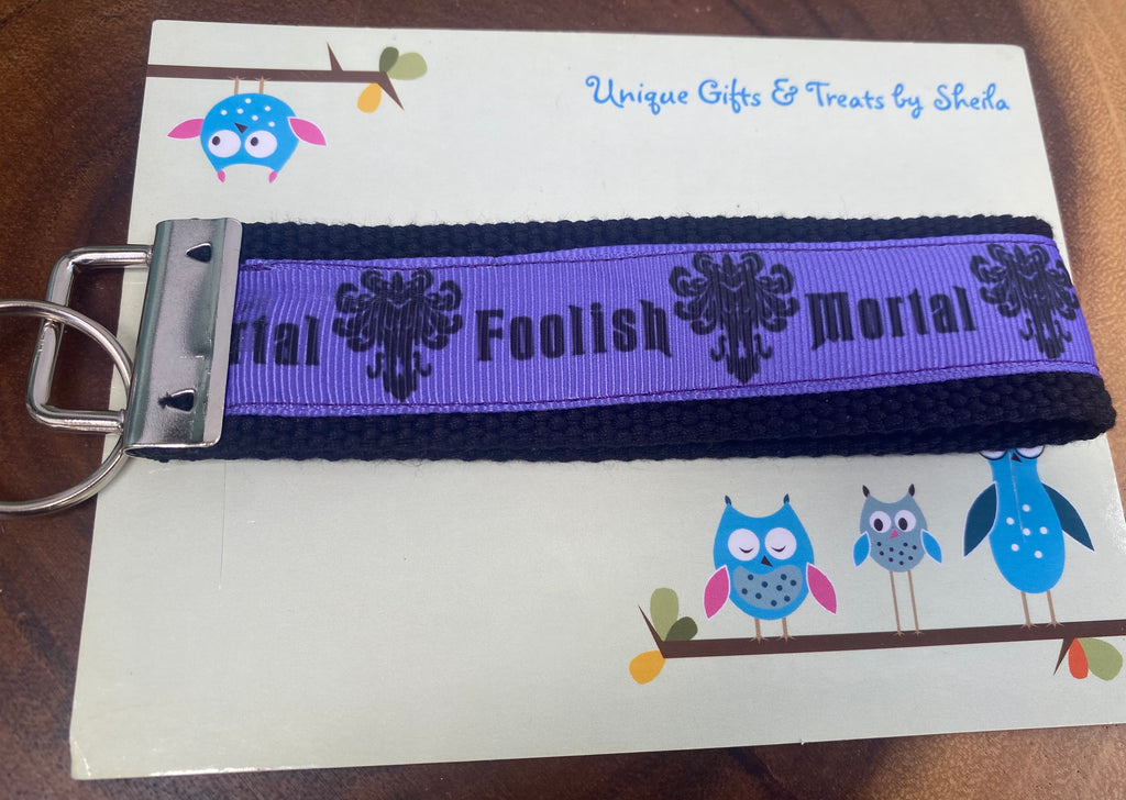 Haunted Mansion Foolish Mortal Keychain; Keyfob
