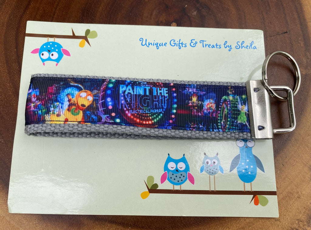Disney Paint The Night Electrical Parade Keychain; Keyfob