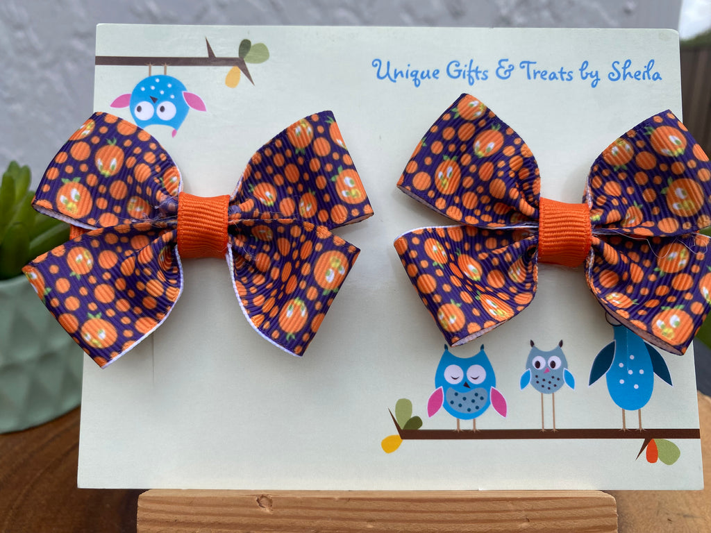 Orange Bird Hairbows