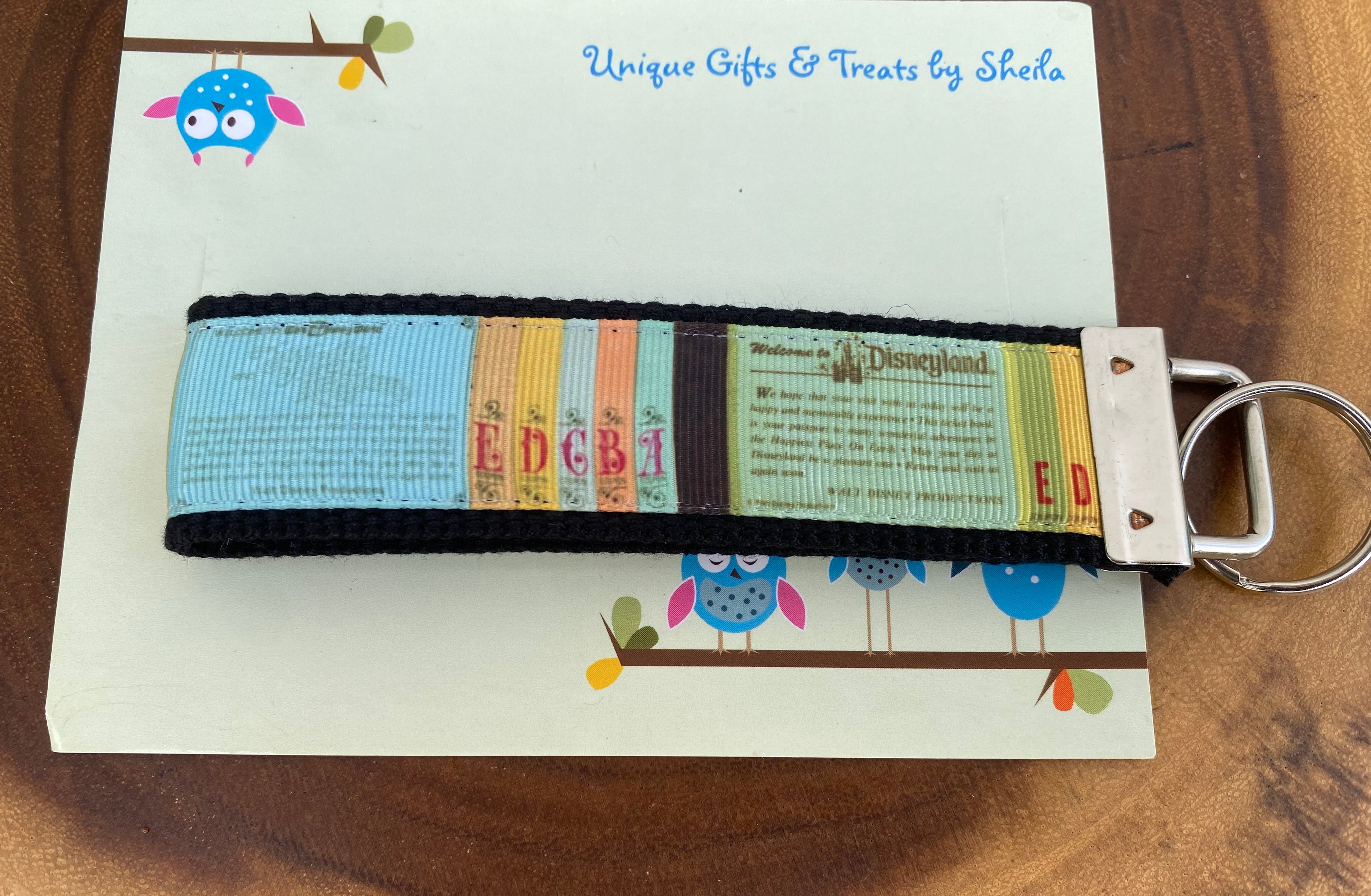 Disneyland Vintage Ticket Keychain; Keyfob