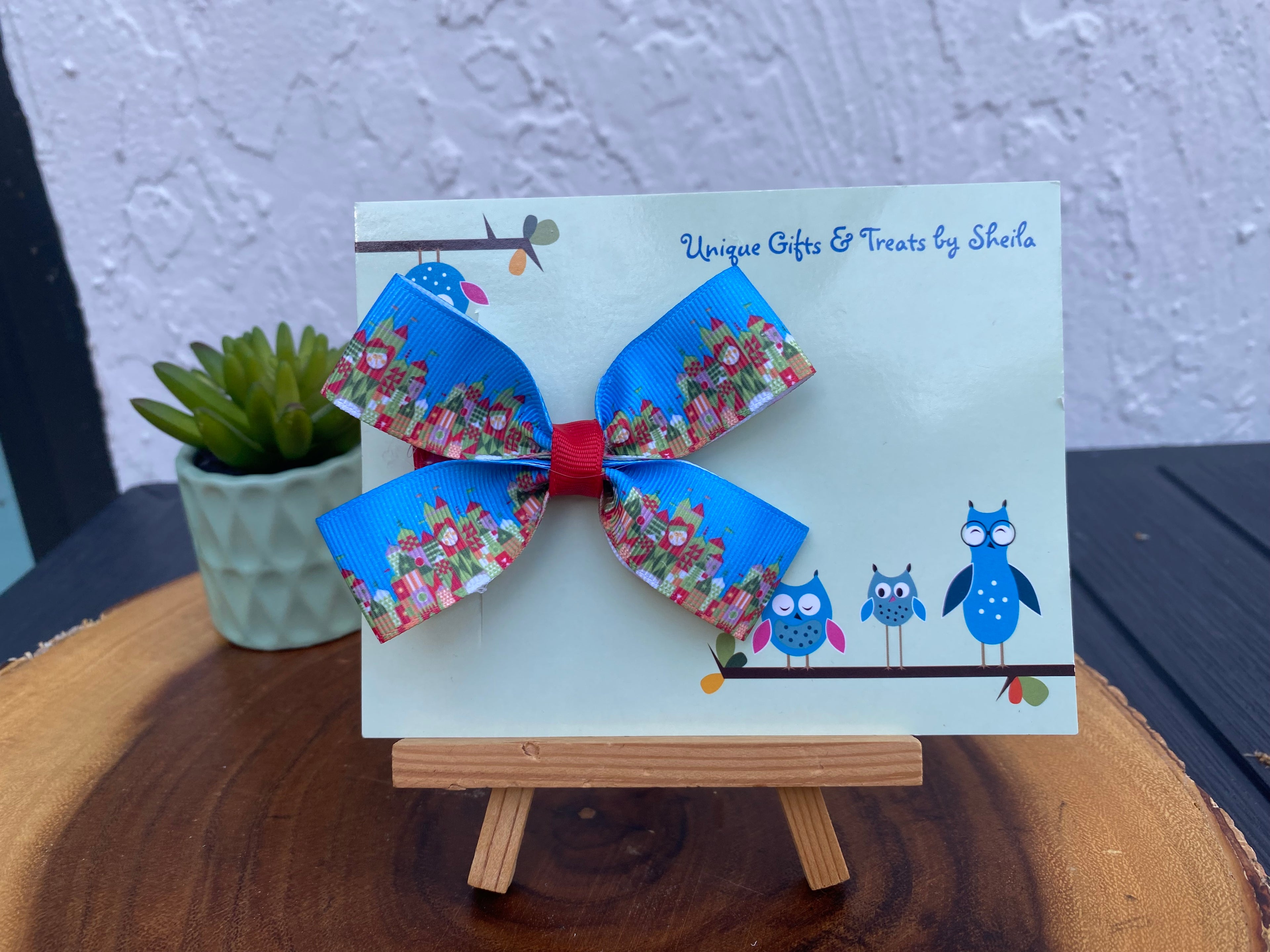 Christmas It’s A Small World Hairbow