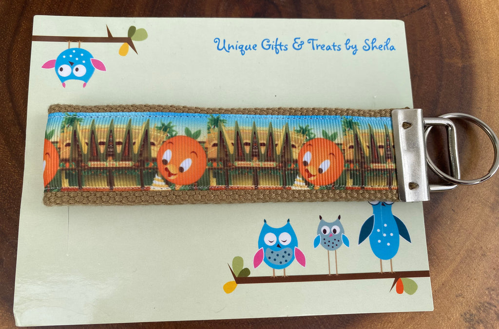 Orange Bird Keychain;Keyfob