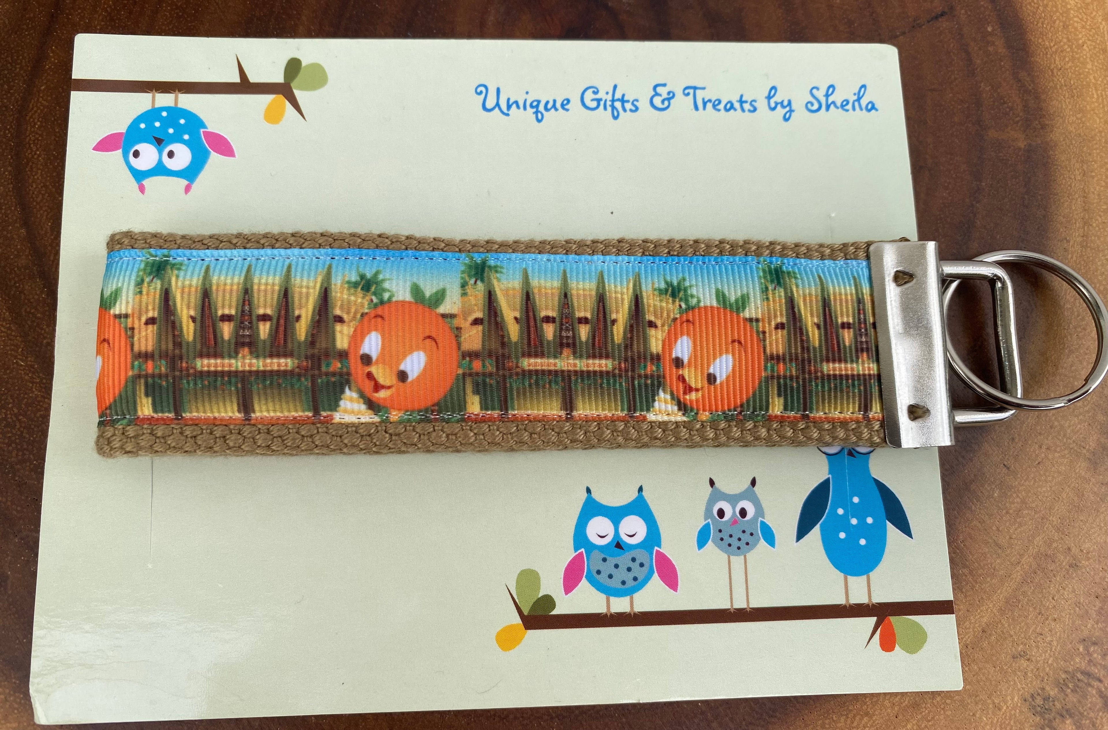 Orange Bird Keychain;Keyfob