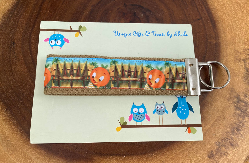 Orange Bird Keychain;Keyfob