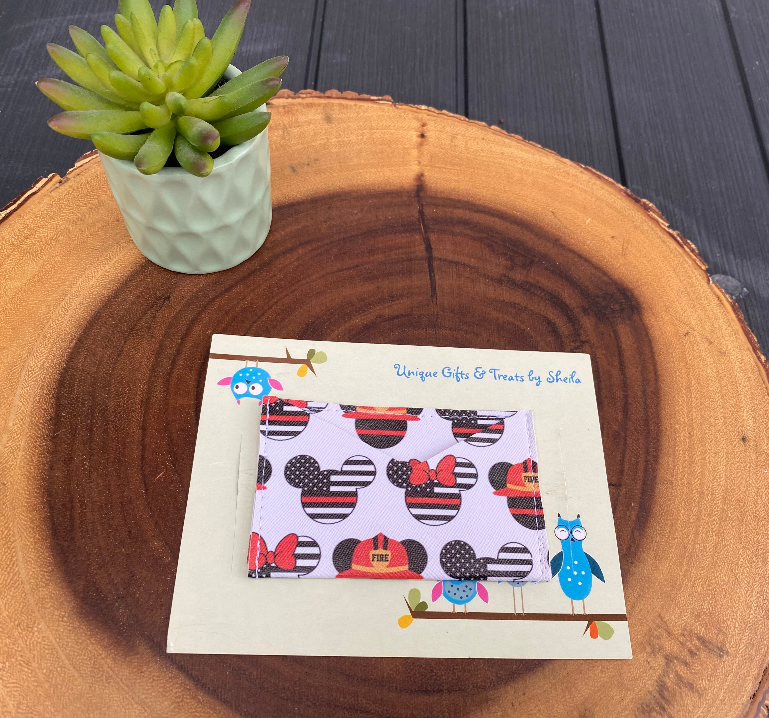 Firefighter Mickey Gift Card Holder