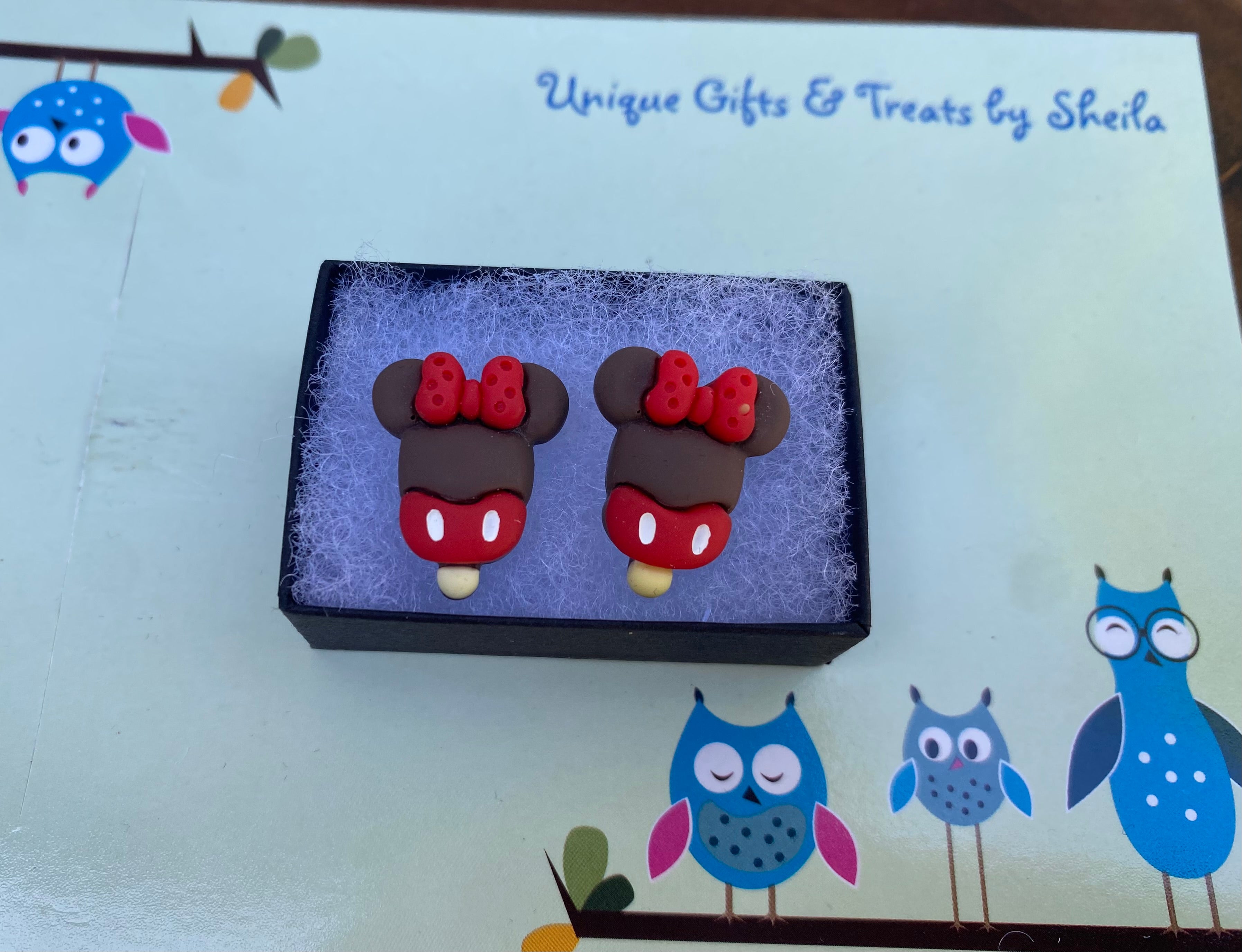Minnie Mouse Ice Cream Pop Earrings