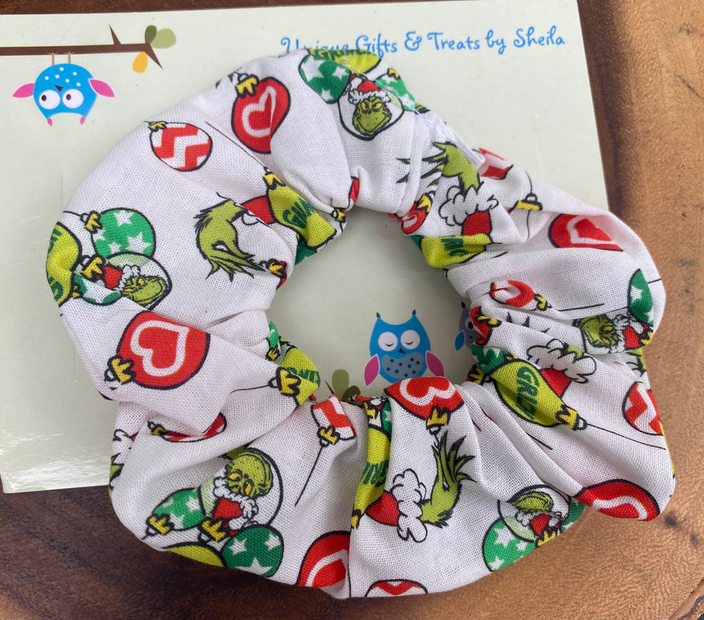 Green Christmas Monster Scrunchie