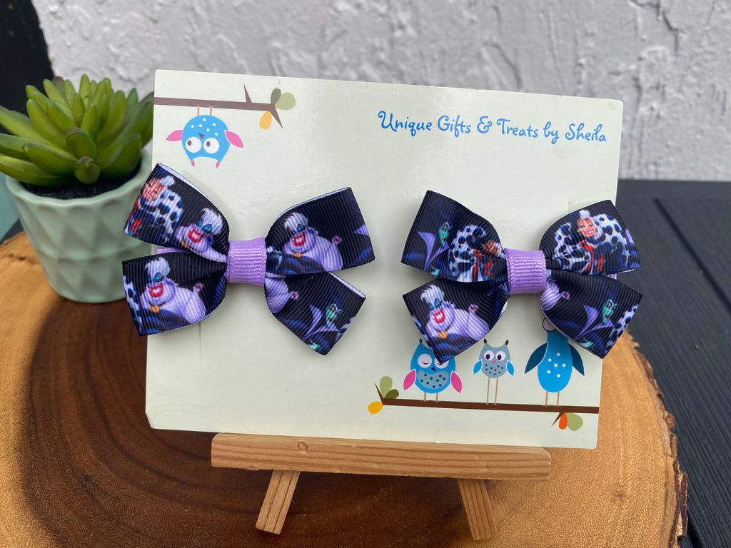 Villains (Cruella, Malificent, Ursula) Hairbows