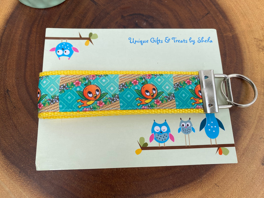 Orange Bird Keychain; Keyfob