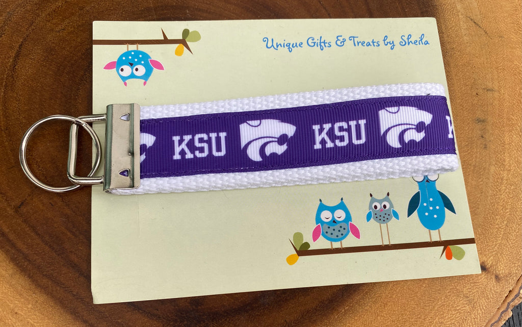 Kansas College Keychain; Keyfob