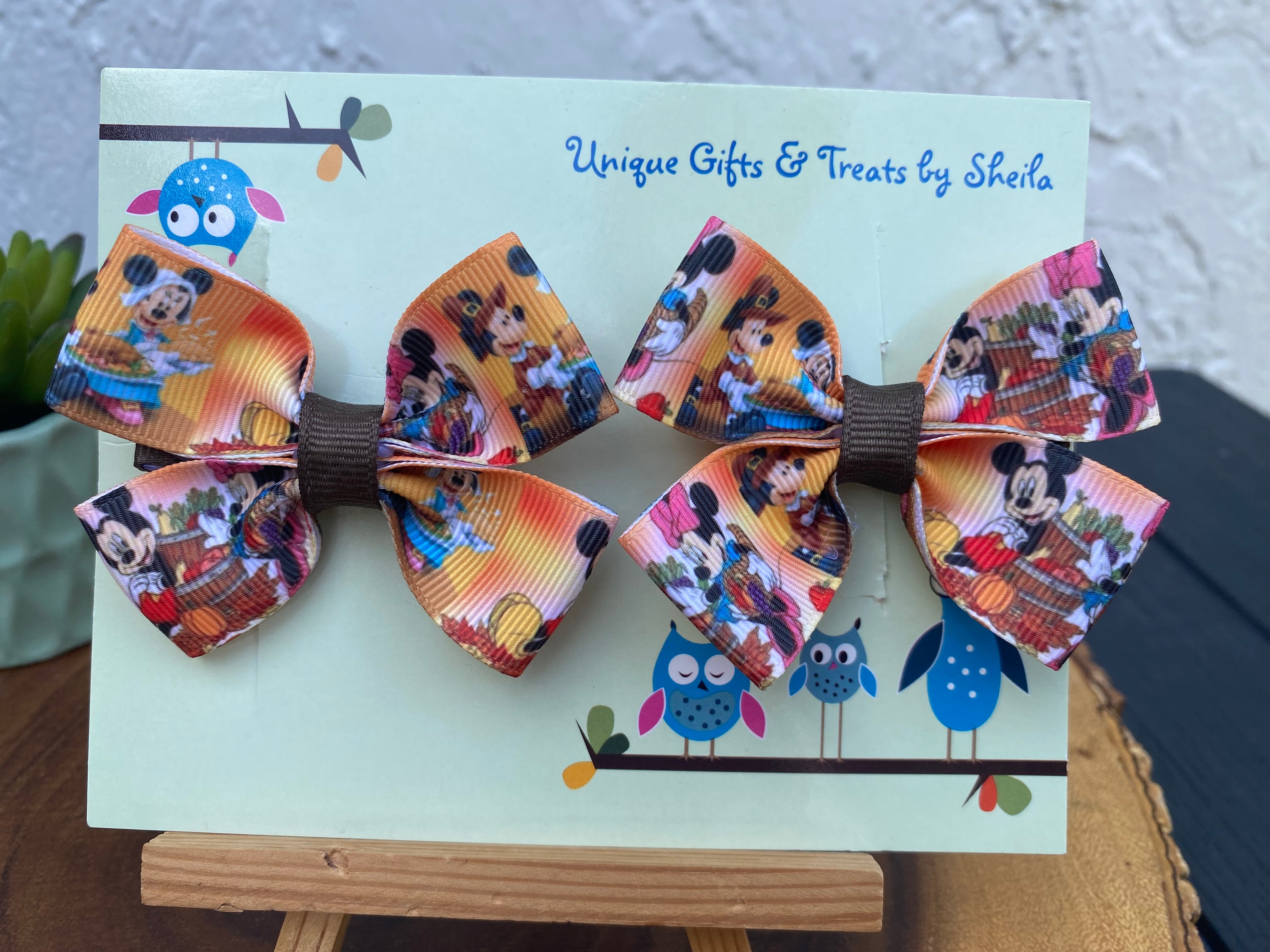 Mickey and Minnie Thanksgiving Hairbows