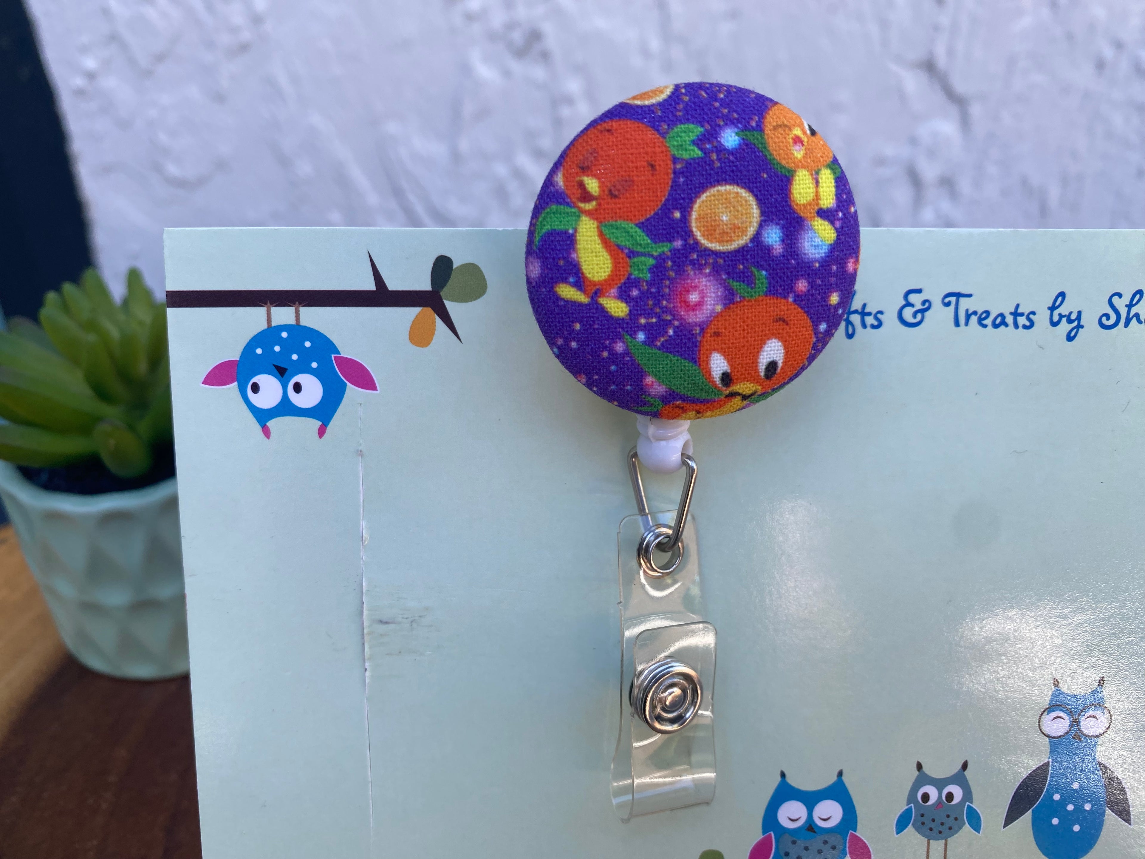 Orange Bird Badge Reel