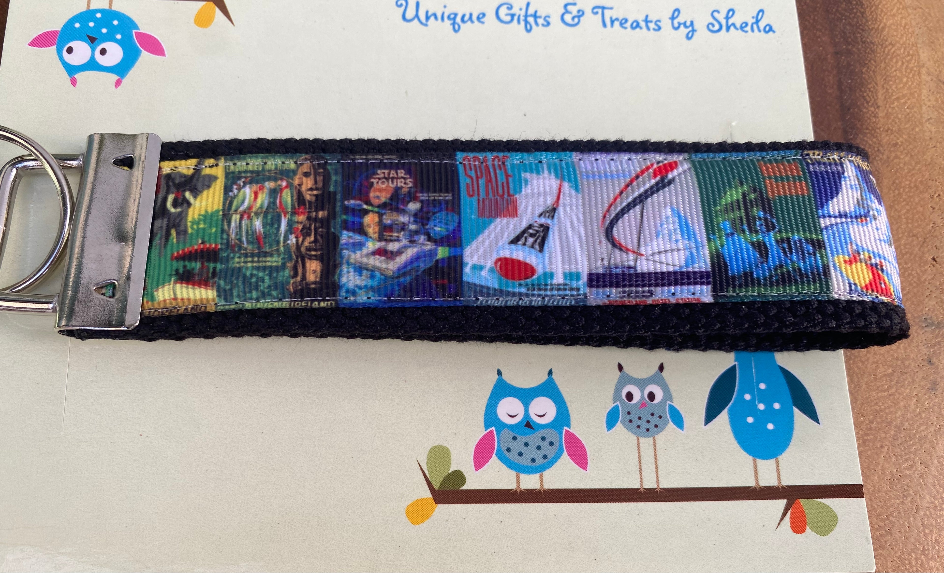 Disney Ride Posters Keychain; Keyfob